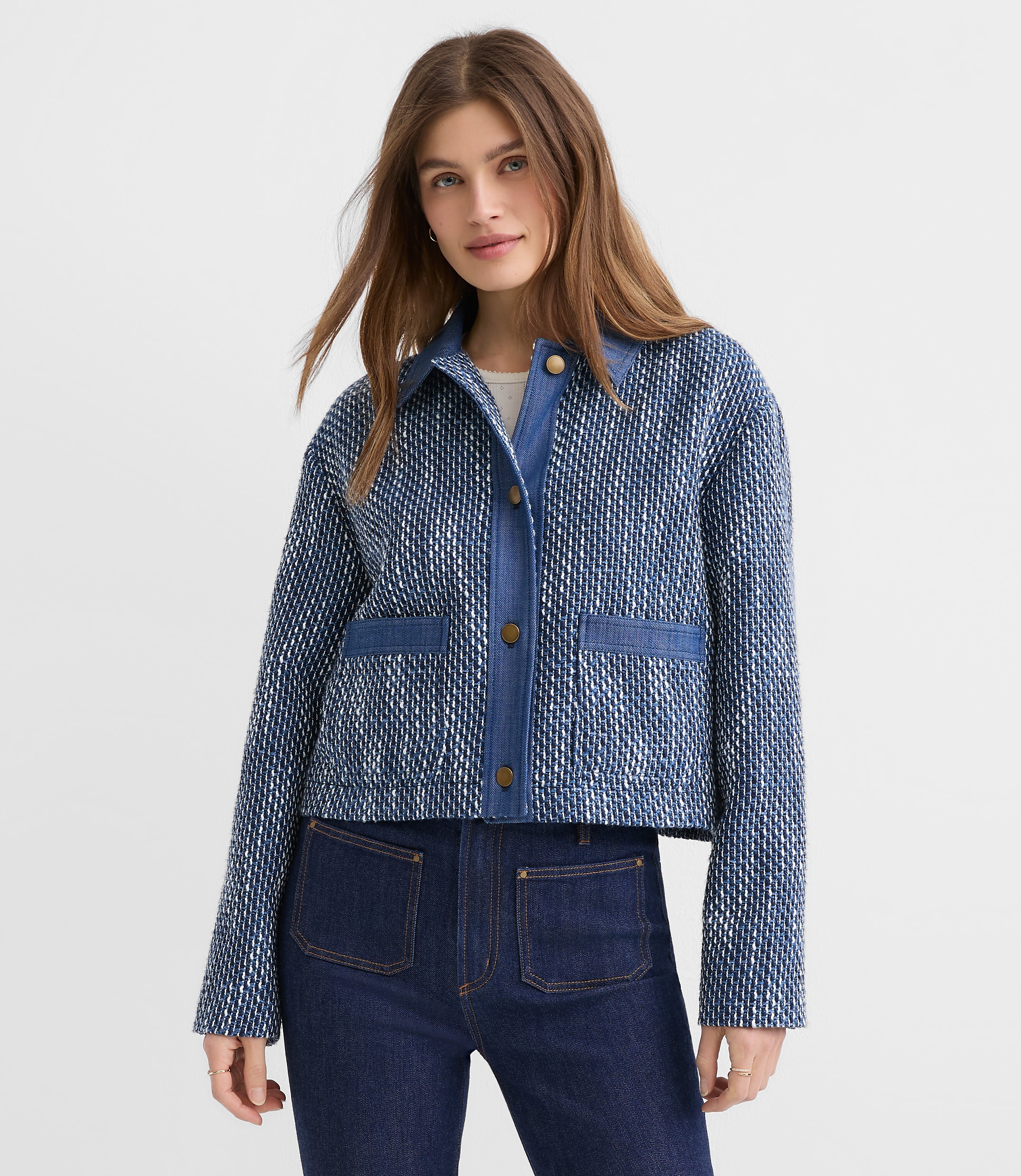 Petite Denim Tweed Jacket