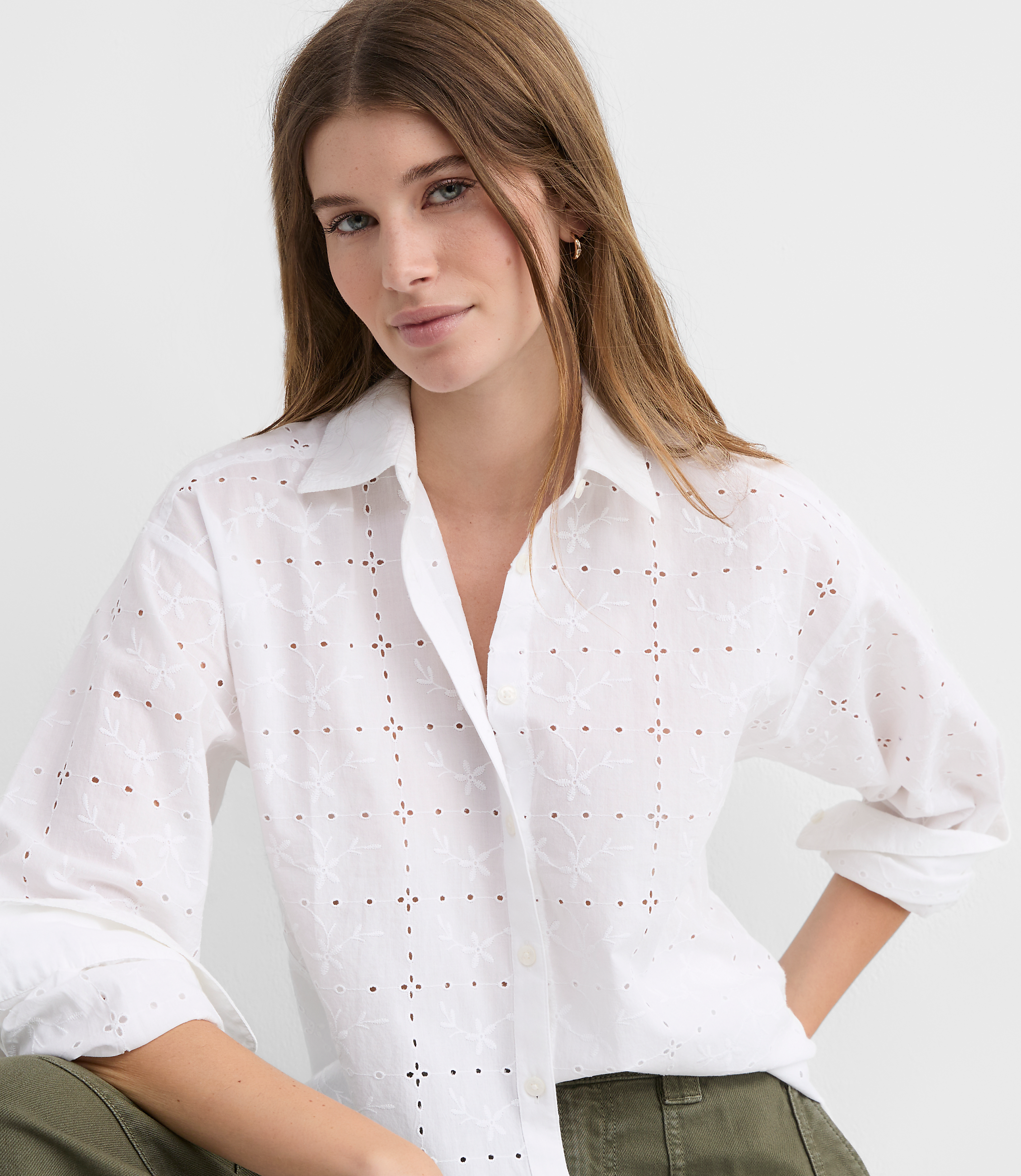 Eyelet Everyday Oversized Shirt