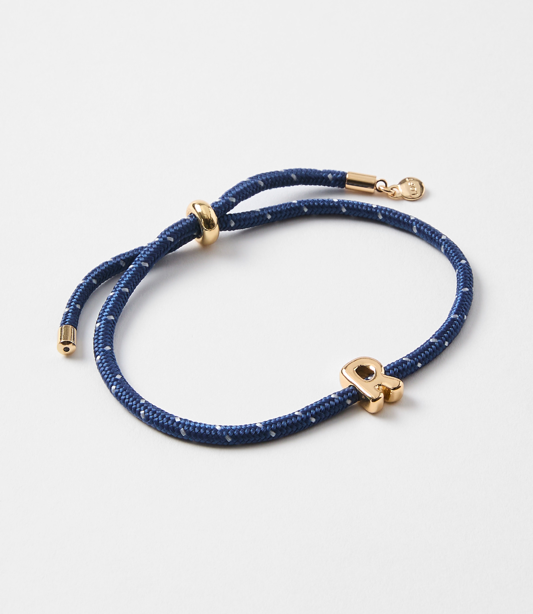 Rope Pull Tie Initial Bracelet