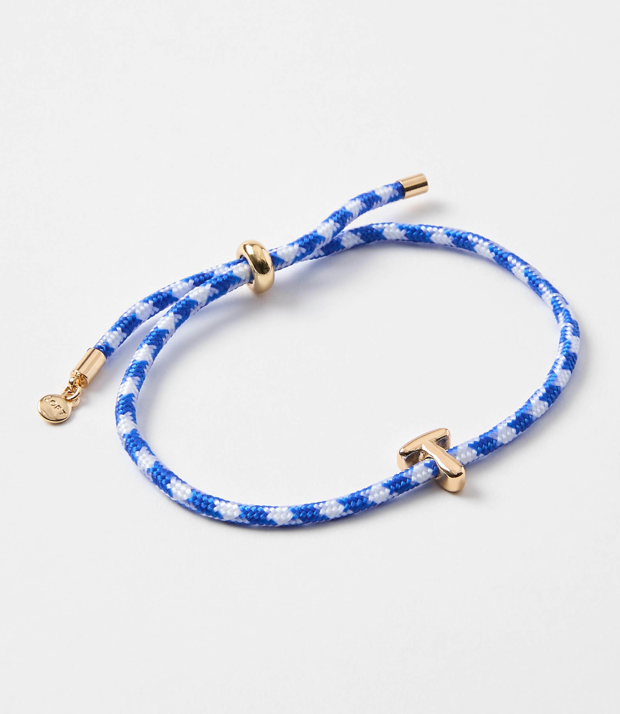 Rope Pull Tie Initial Bracelet