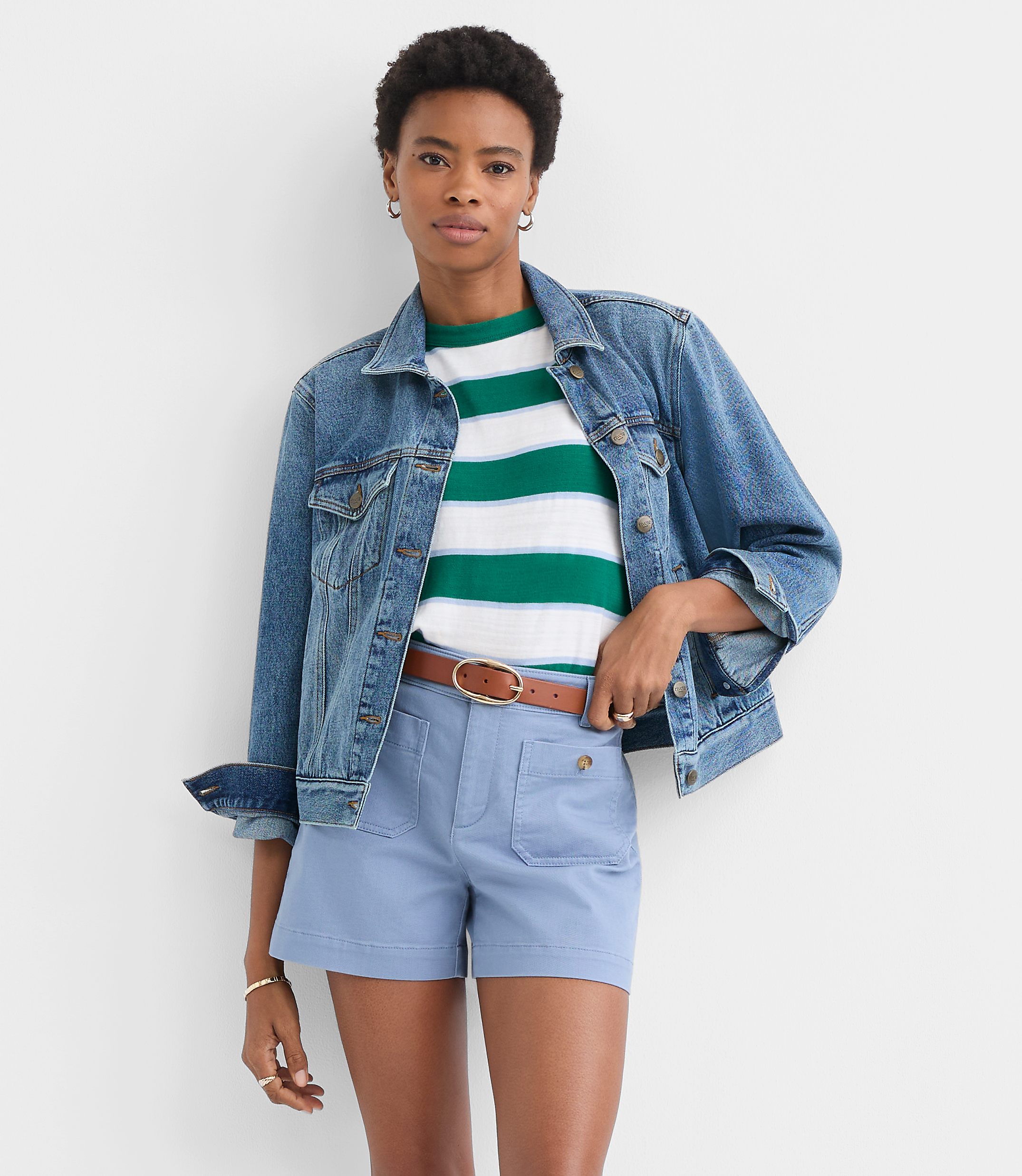 Petite Palmer Shorts in Twill