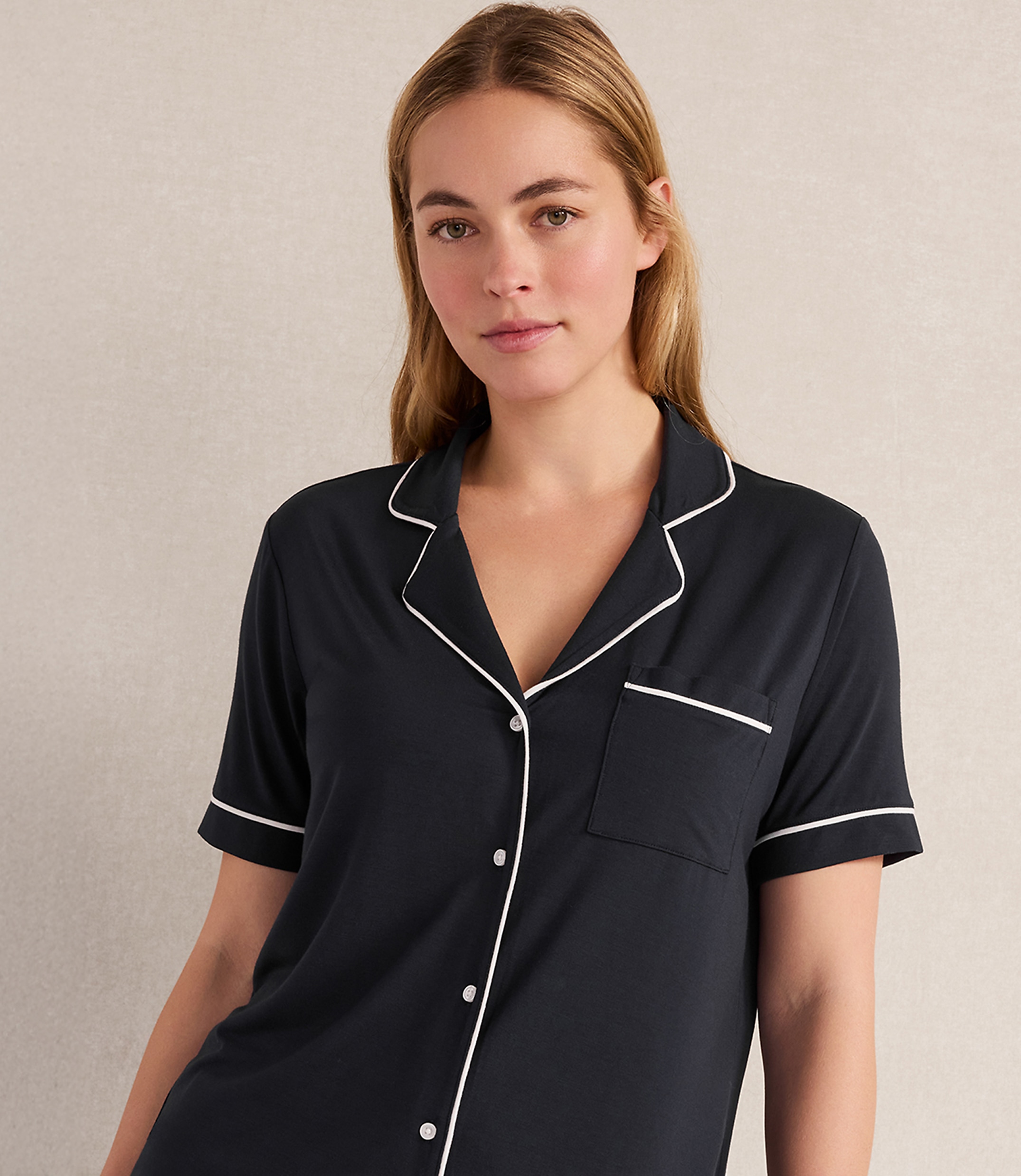 Haven Well Within Calm & Cool Notch Collar Pajama Top