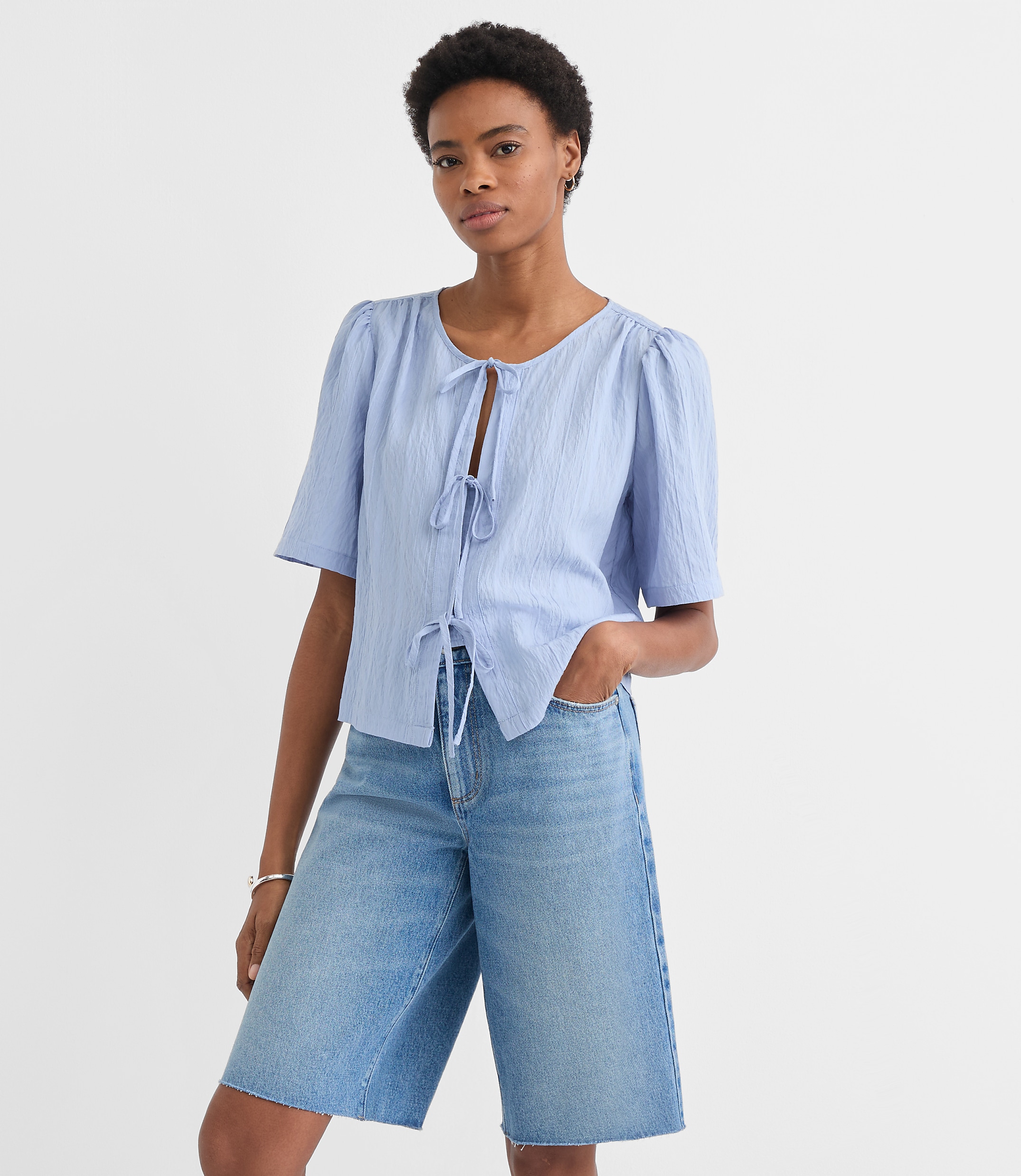 Striped Bow Blouse