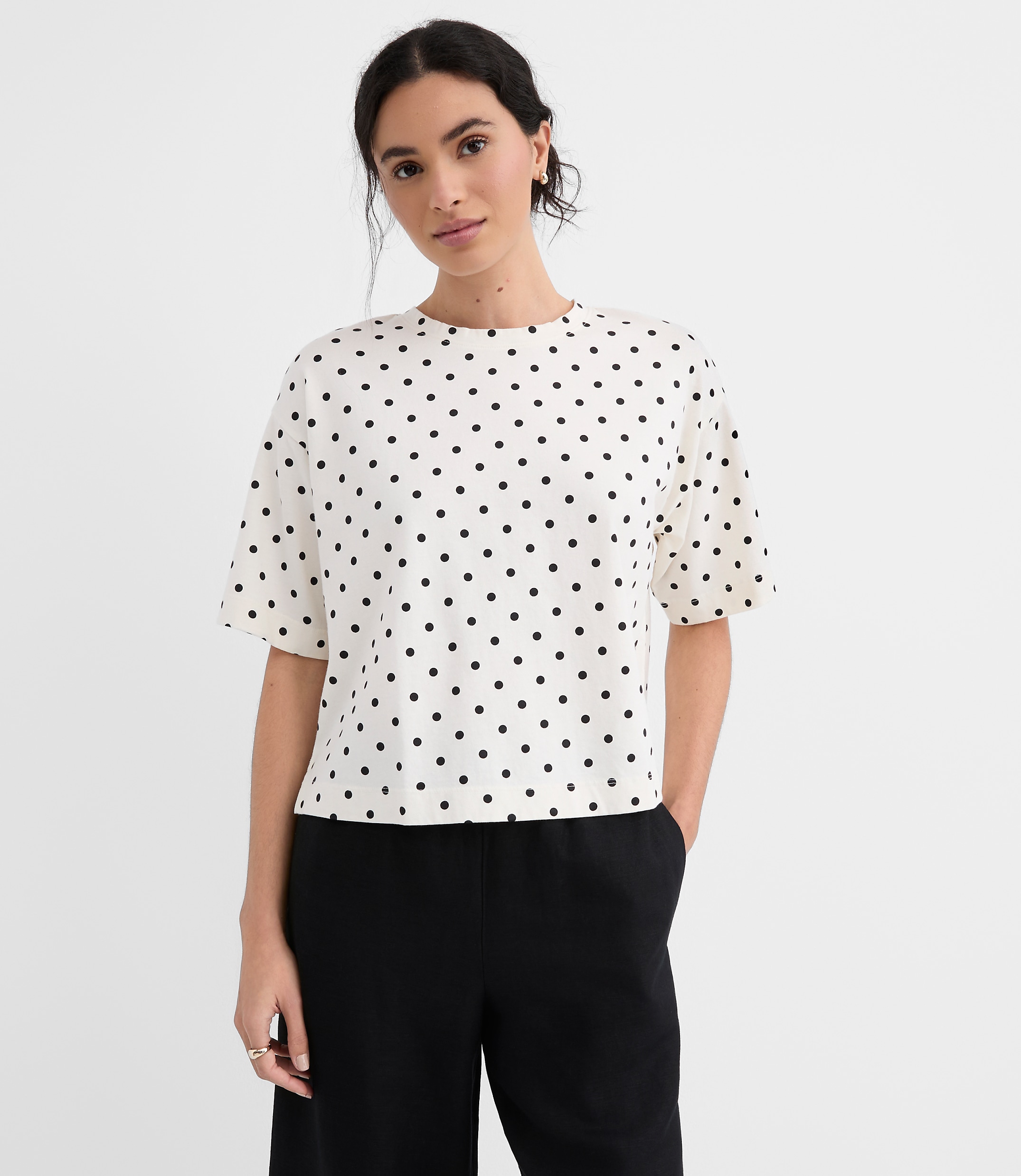 Petite Dotted Modern Tee