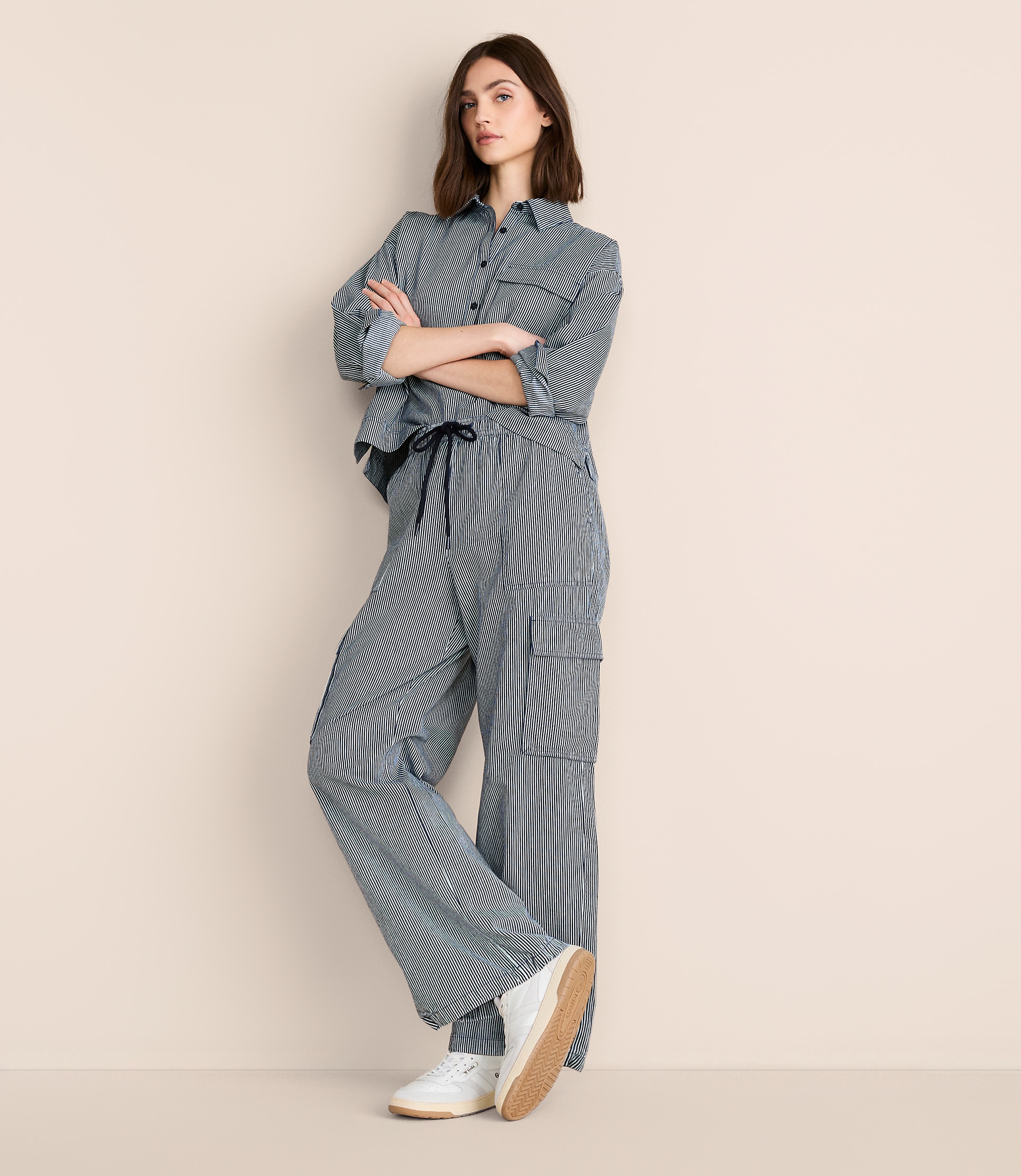 Lou & Grey Striped Adjustable Parachute Pants