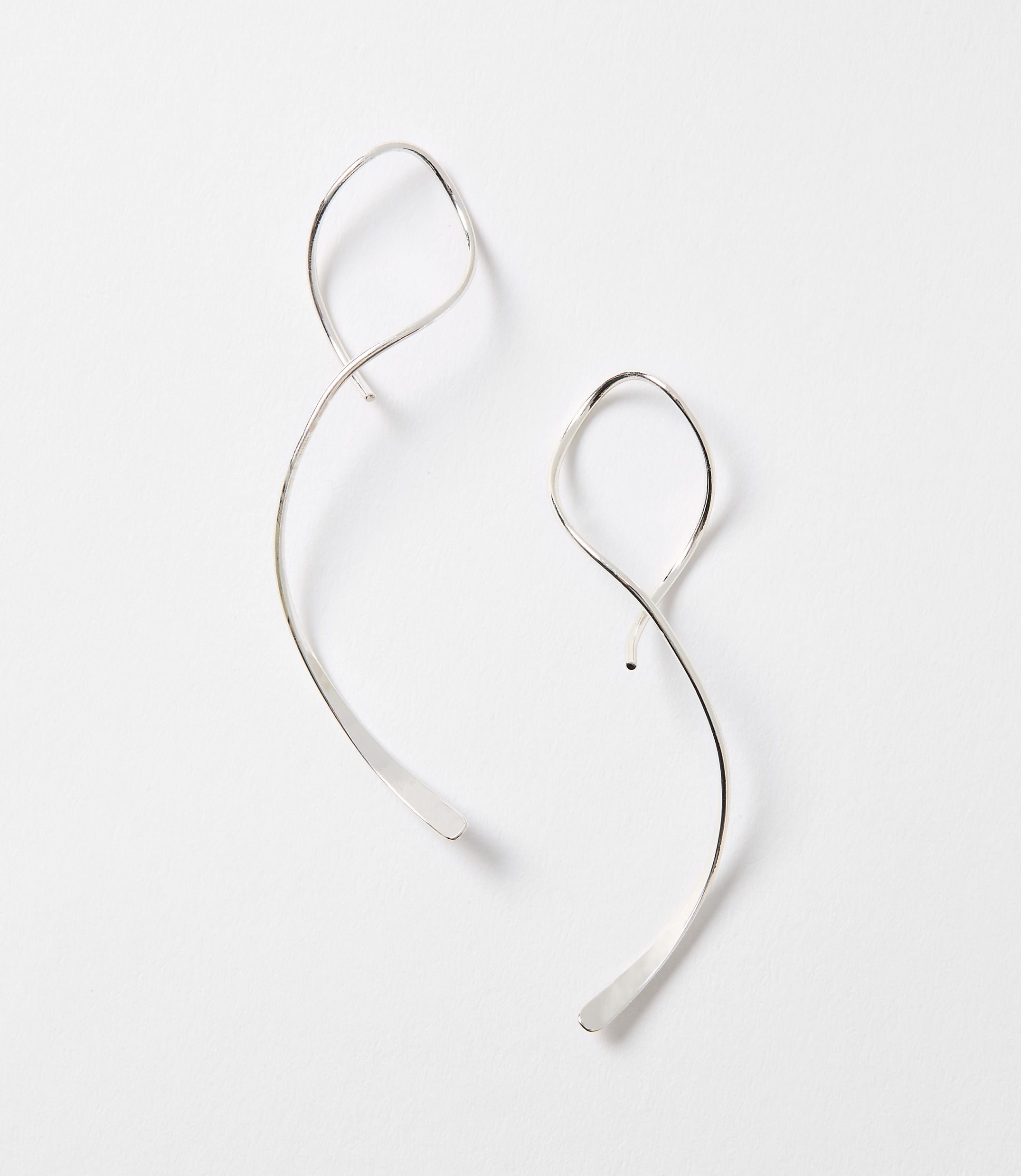 Swirl Pull Through Drop Earrings