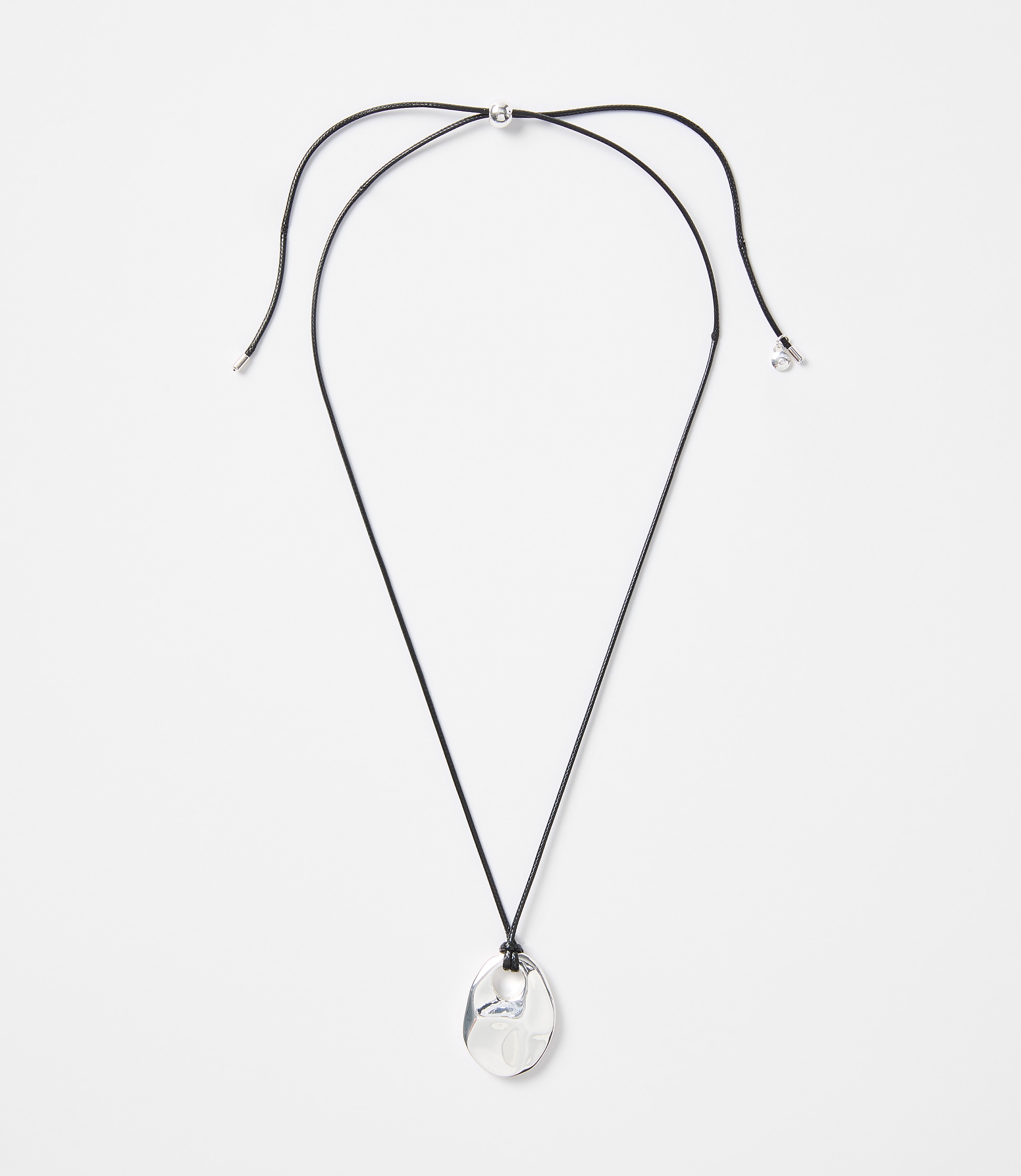 Oval Cord Pendant Necklace