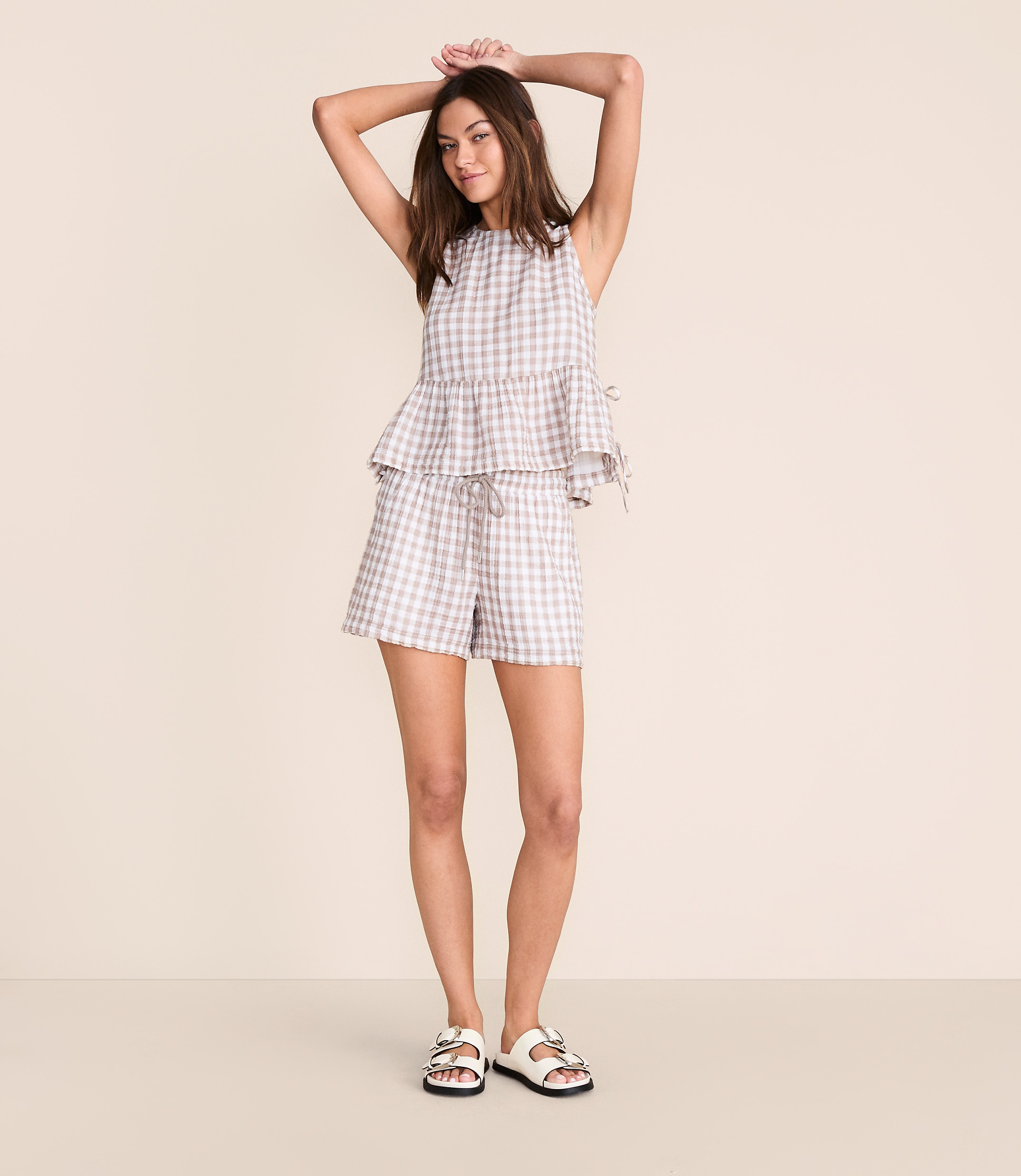 Lou & Grey Checkered Triple Cloth Shorts