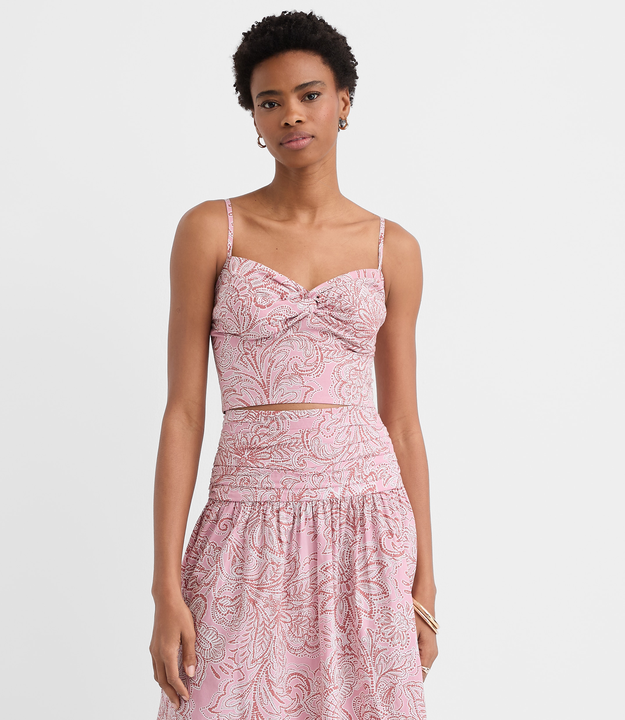 Floral Poplin Twist Cami