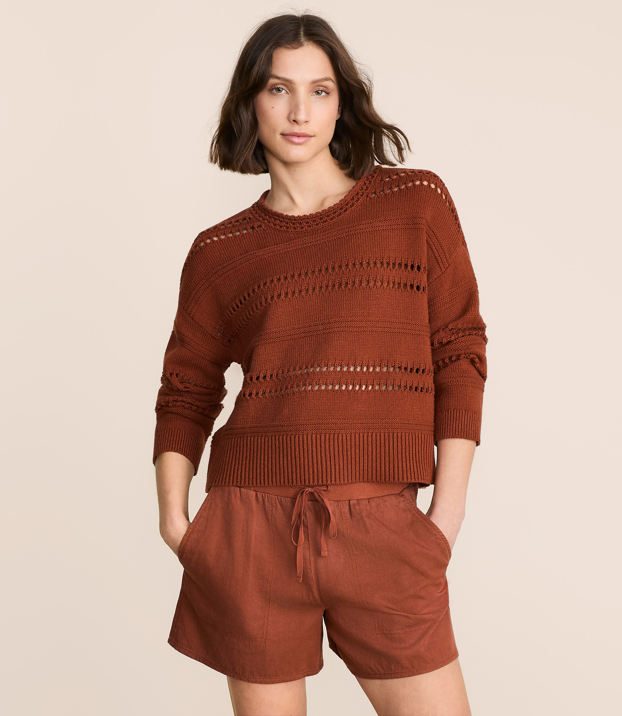 Lou & Grey Pointelle Striped Sweater