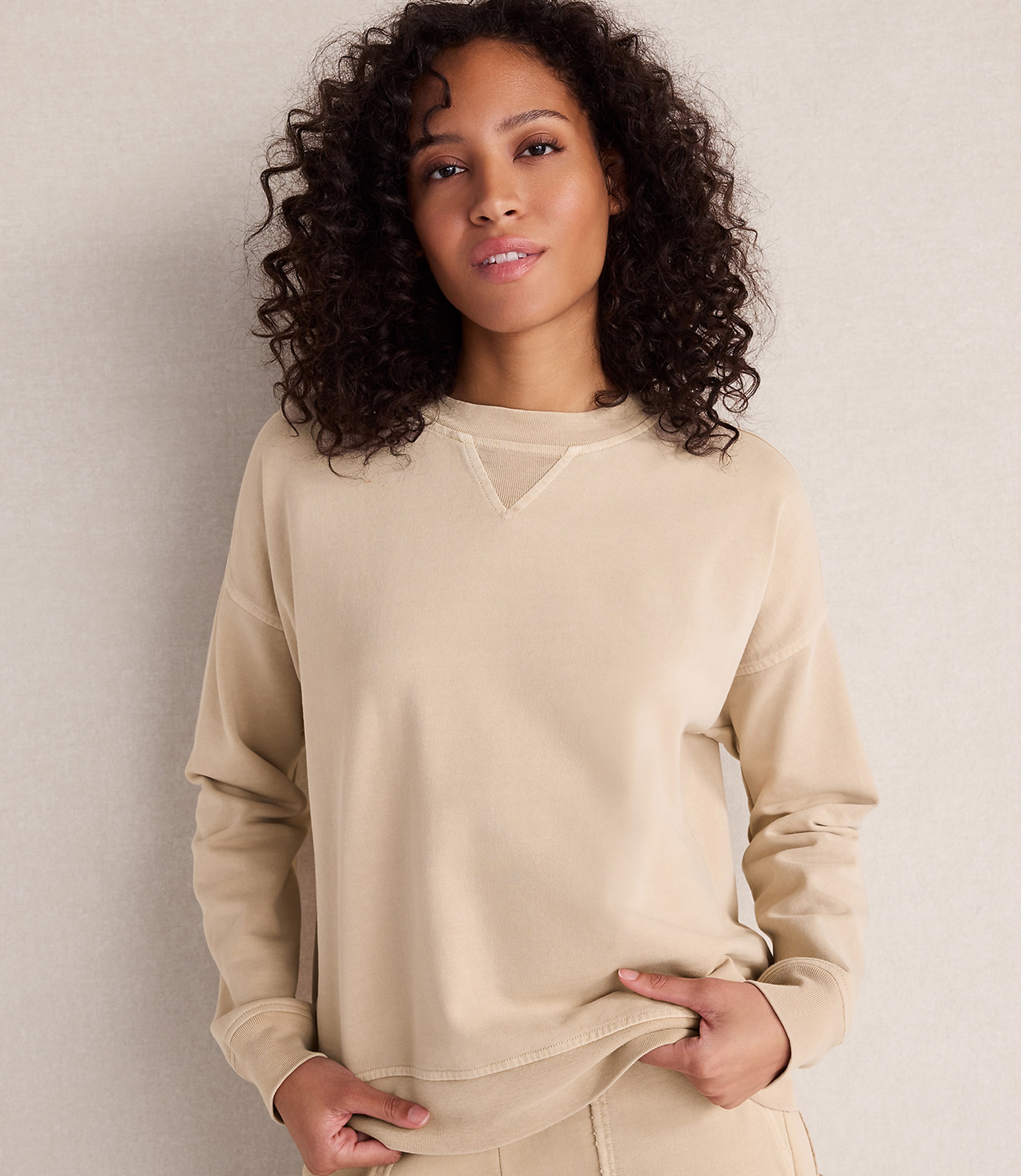Haven Well Within Garment-Dyed Organic Cotton Terry Crewneck