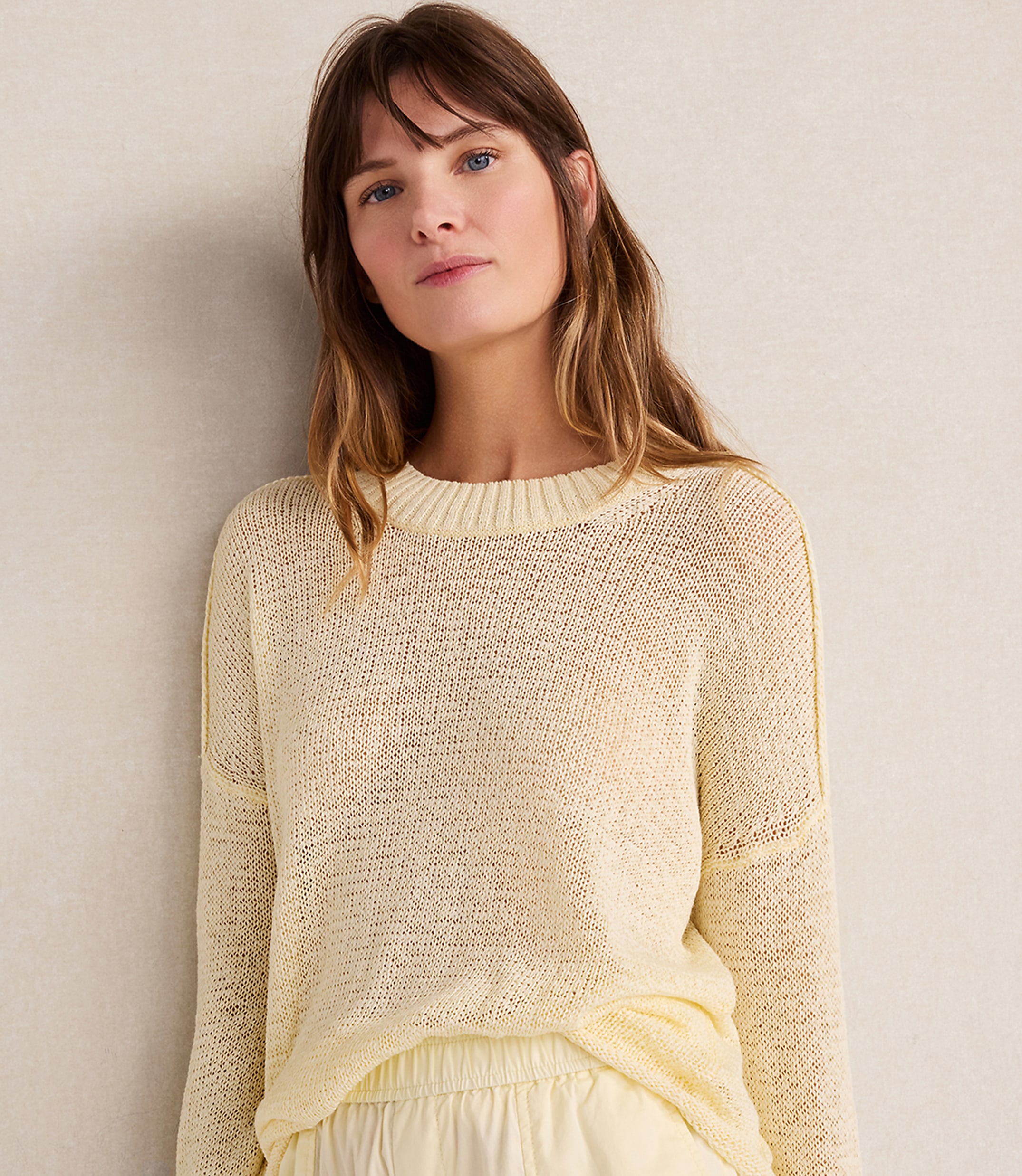 Haven Well Within Linen Tape Yarn Crewneck