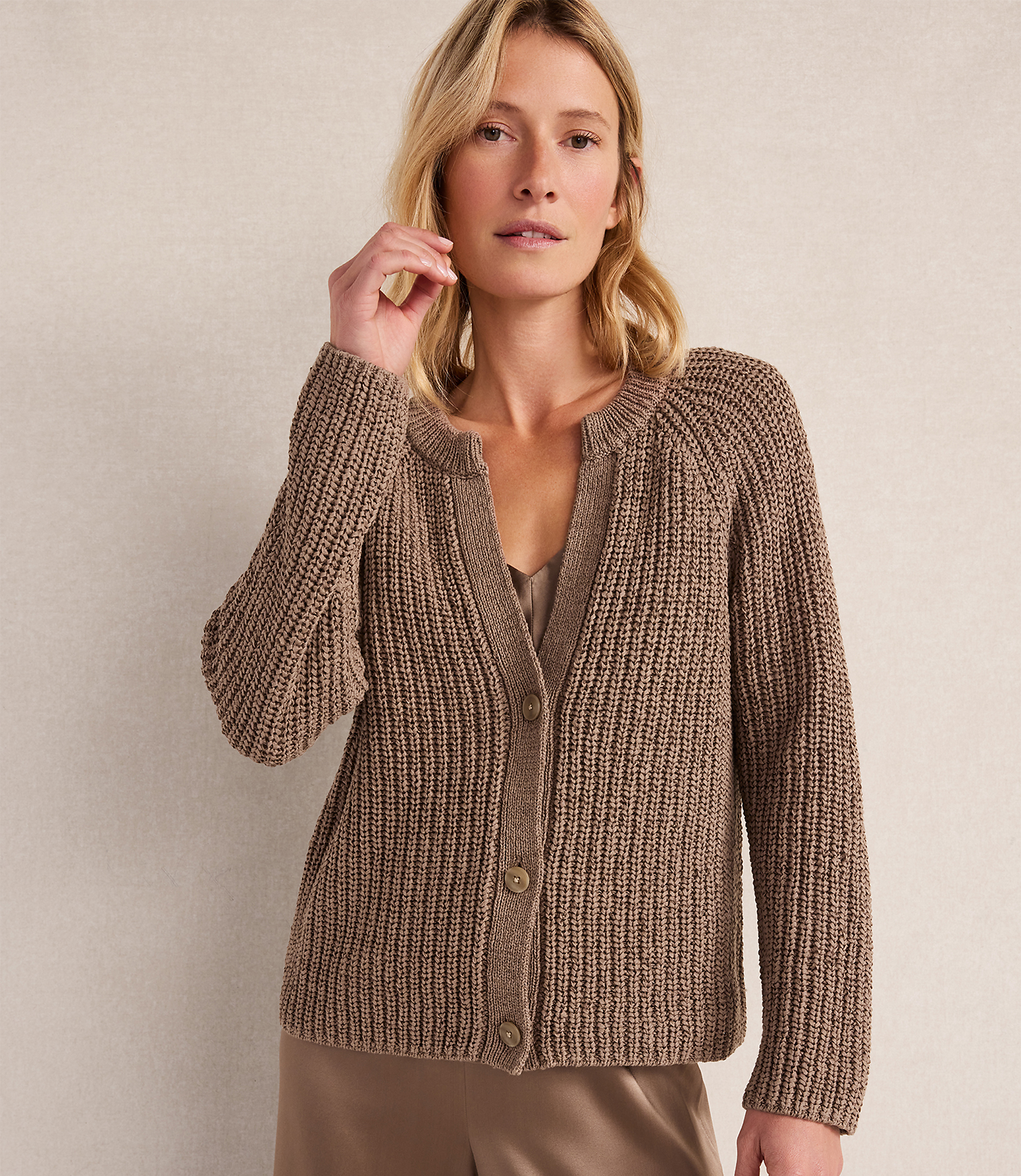 Haven Well Within Cotton Tape Yarn V-Neck Cardigan