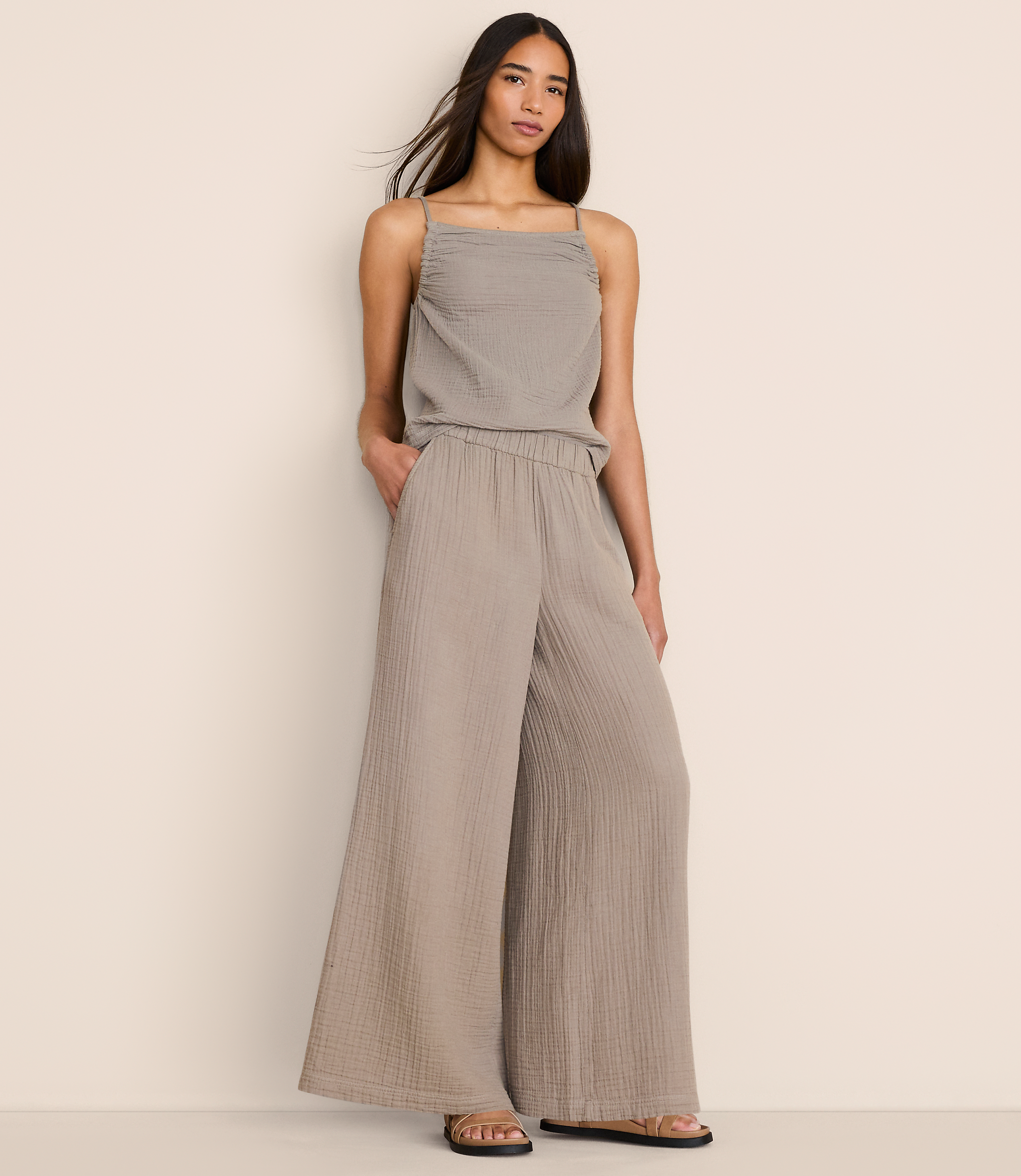 Petite Lou & Grey Triple Cloth Palazzo Pants