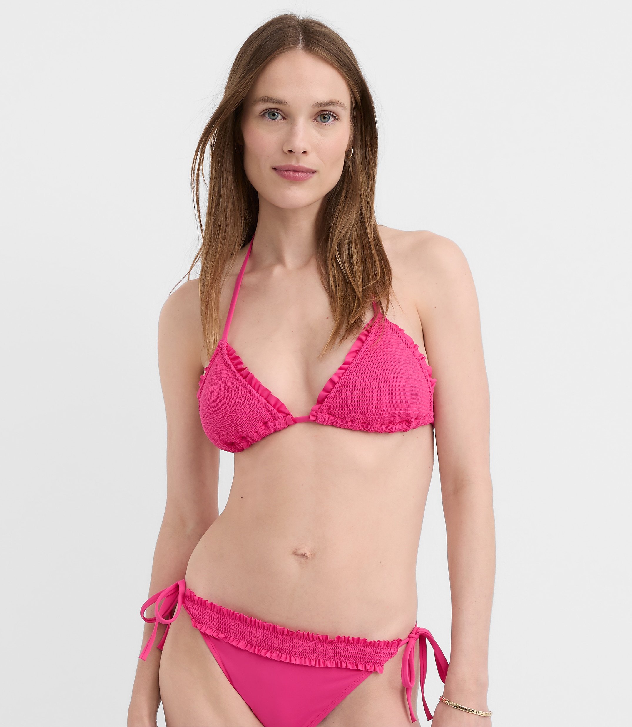 LOFT Beach Smocked Triangle Bikini Top