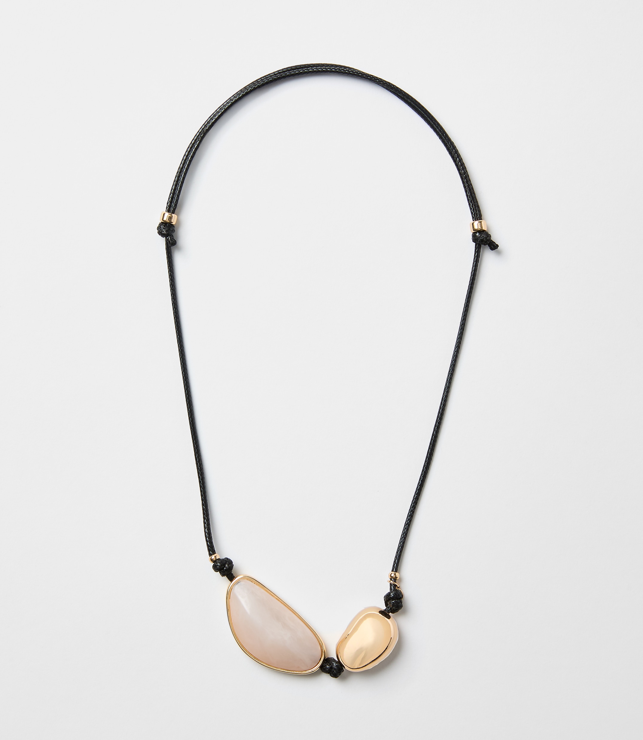 Mother Of Pearl Cord Statement Necklace