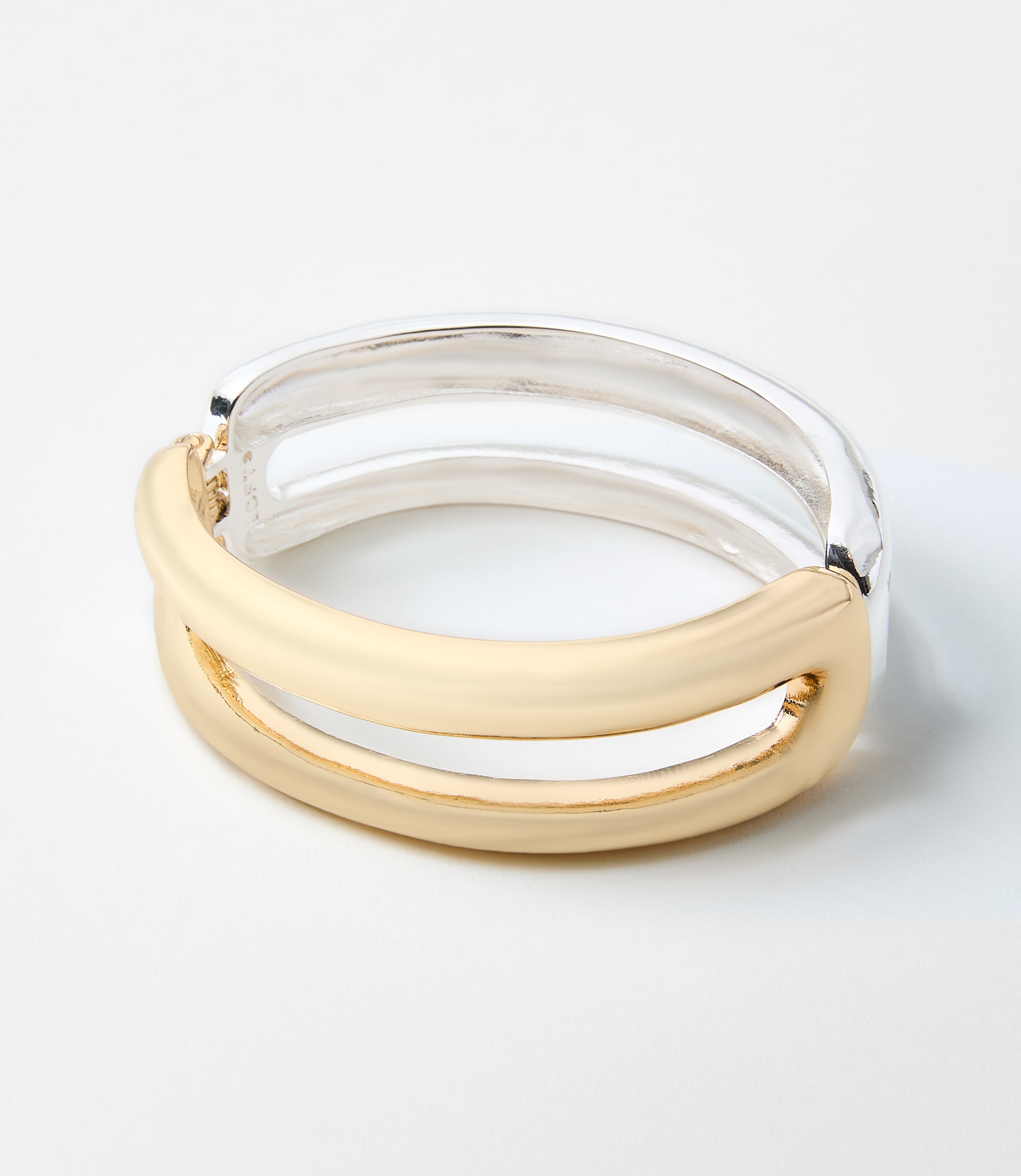 Mixed Metal Chunky Cuff Bracelet