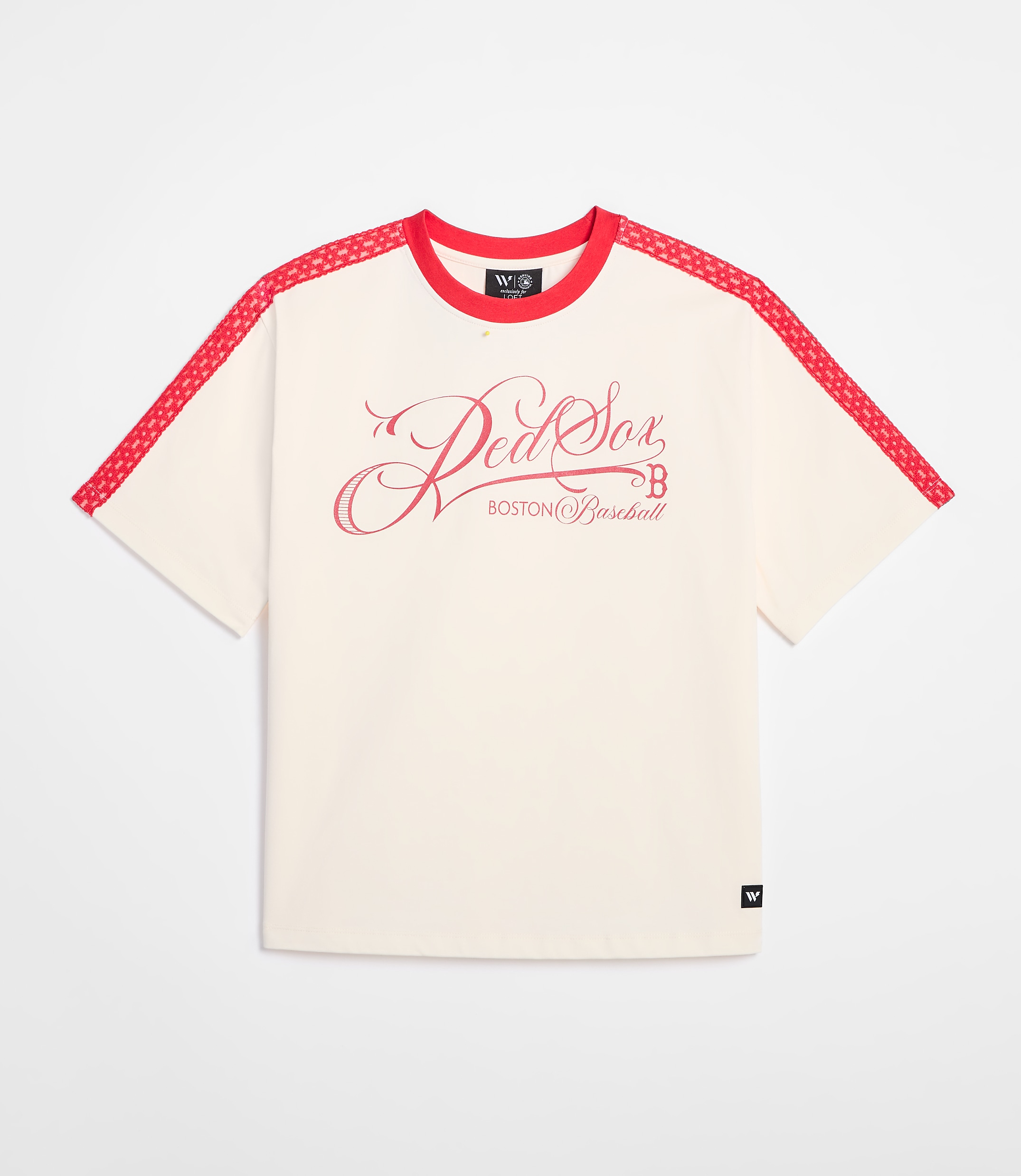 Wild Collective Red Sox Oversized Tee