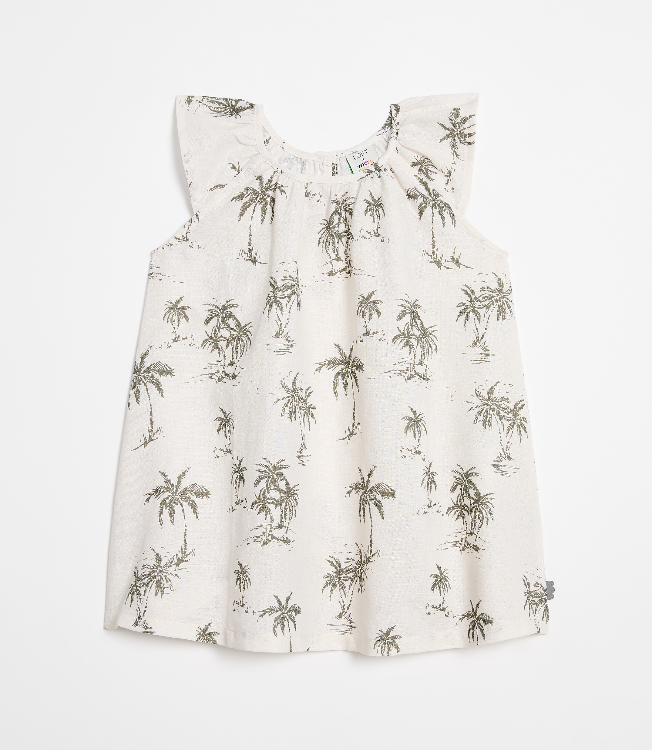 LOFT x Mon Coeur Linen Palm Tree Dress