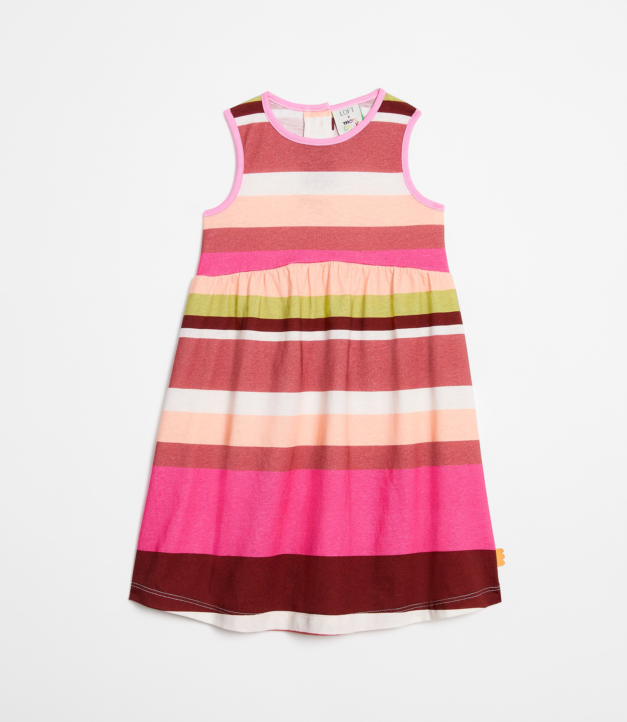 LOFT x Mon Coeur Recycled Cotton Stripe Tank Dress