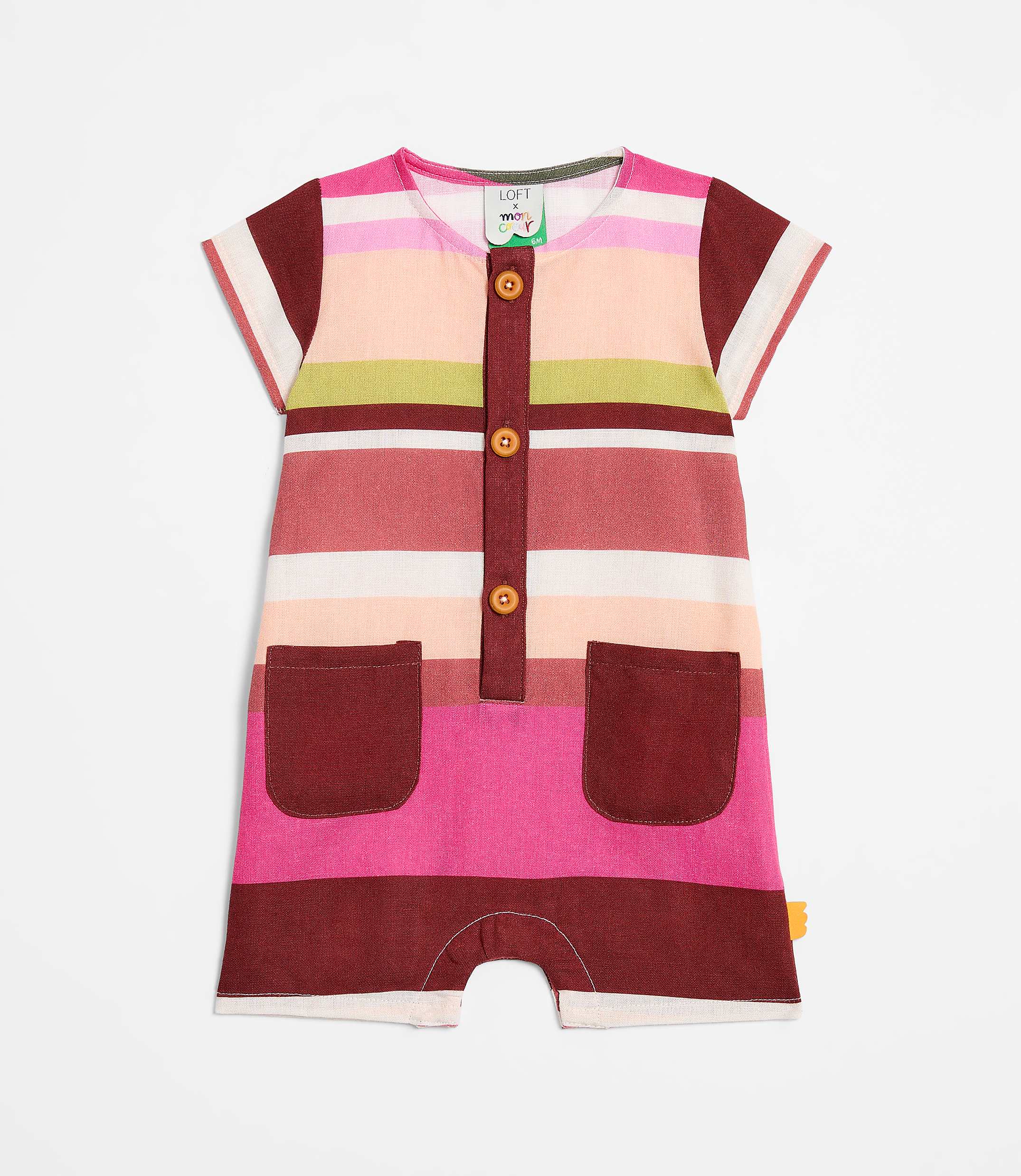 LOFT x Mon Coeur Linen Stripe Onesie