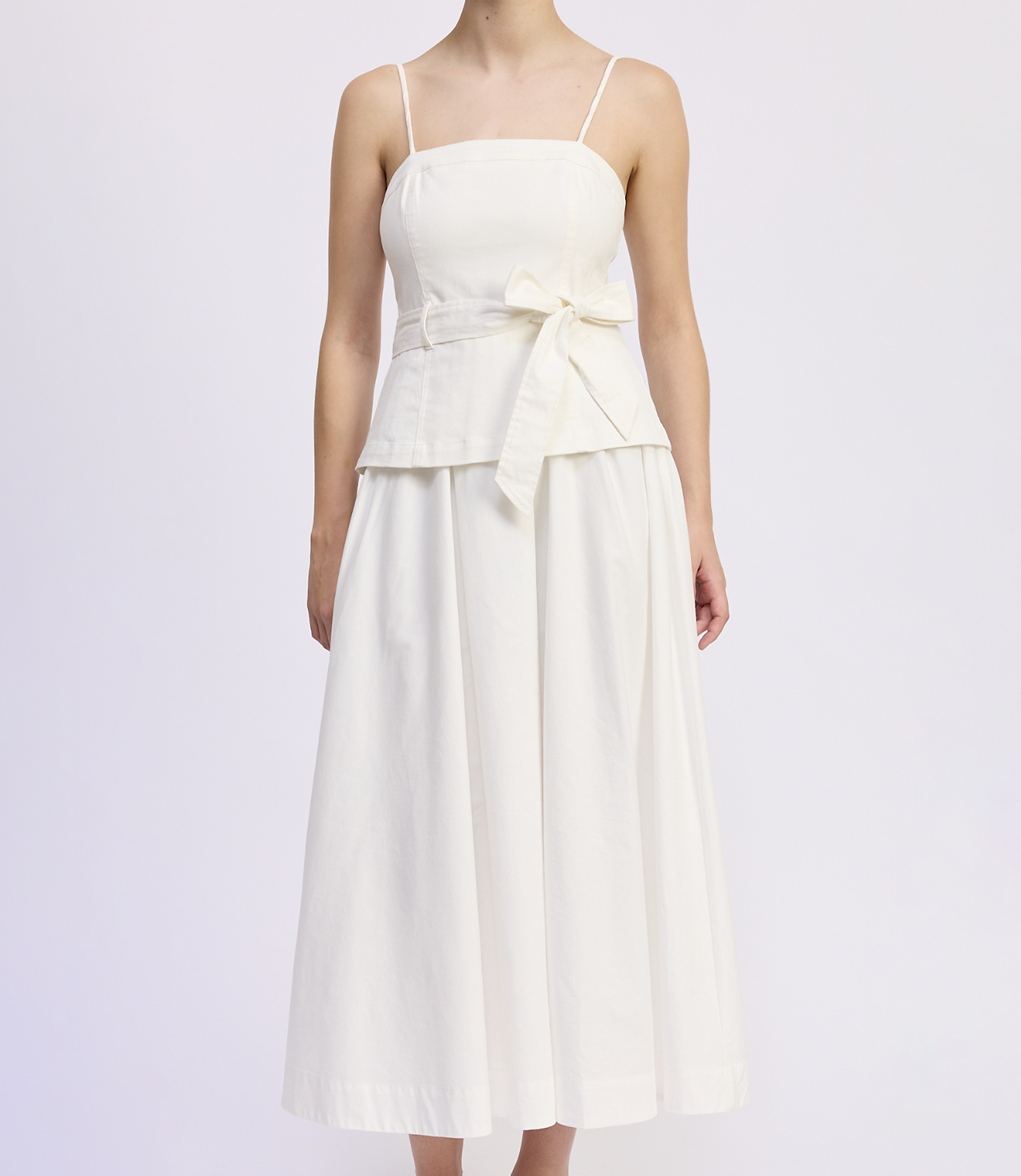 En Saison Samantha Mixed Media Midi Dress