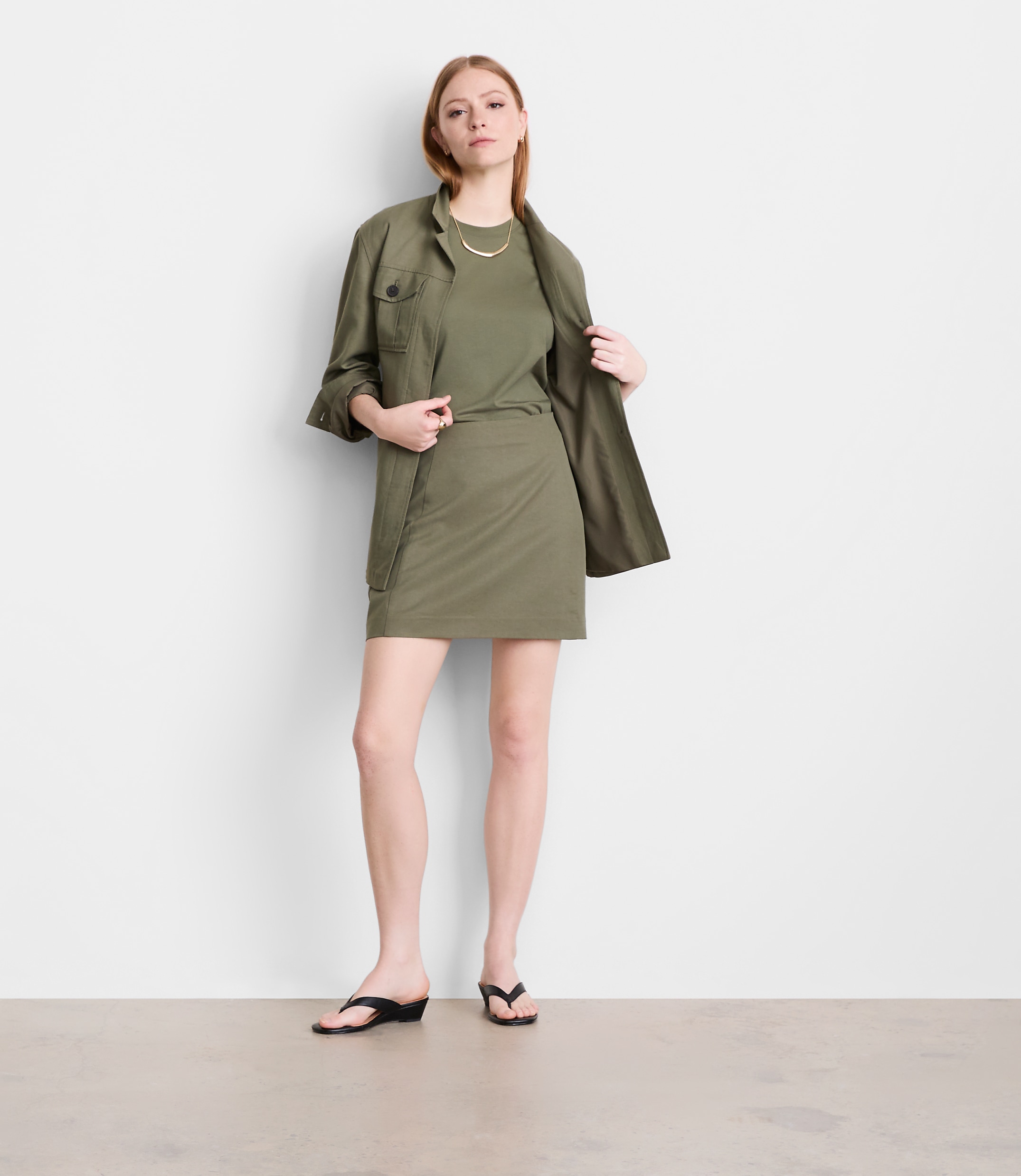 Petite LOFT Versa Pure Spun Mini Skirt