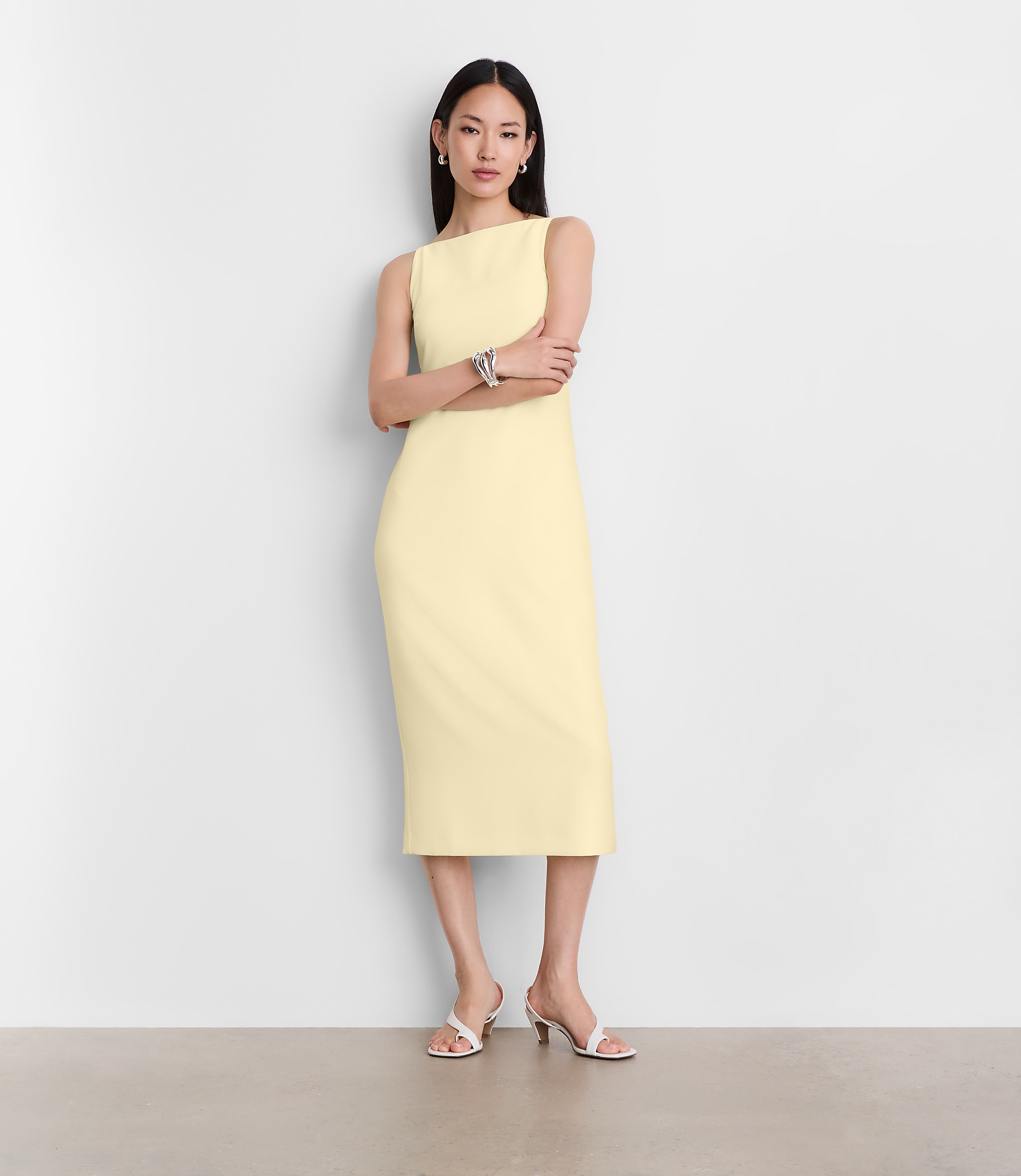 blush floral midi dress Sorana Cotton-Blend Midi Dress in Pink Shell Pansy Blush