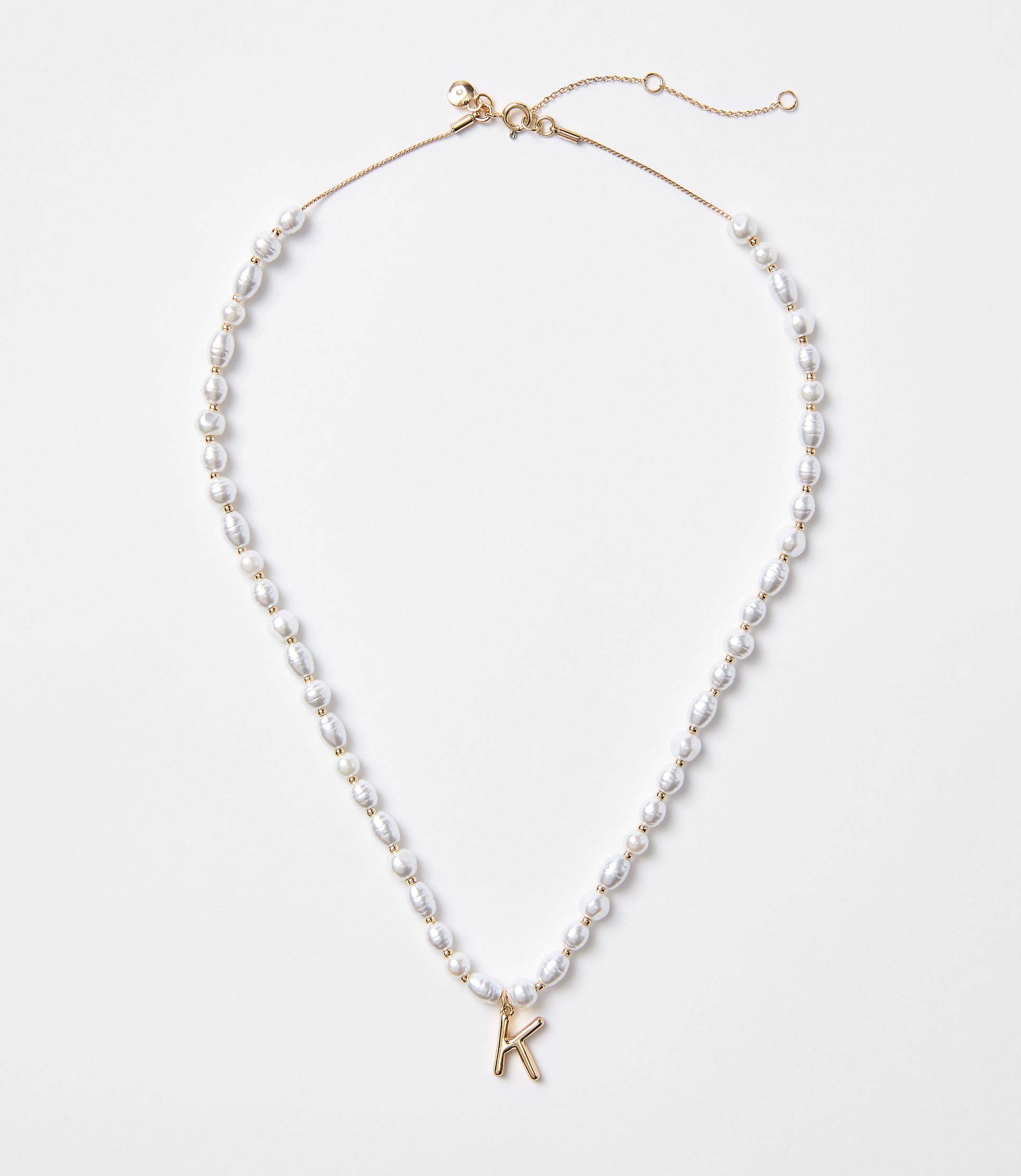 Pearlized Initial Necklace