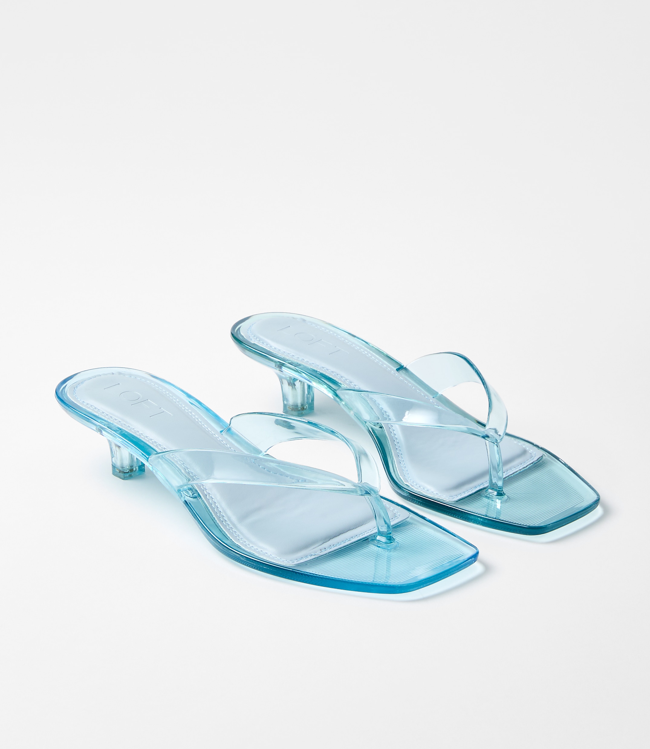 Jelly Kitten Heel Thong Sandals