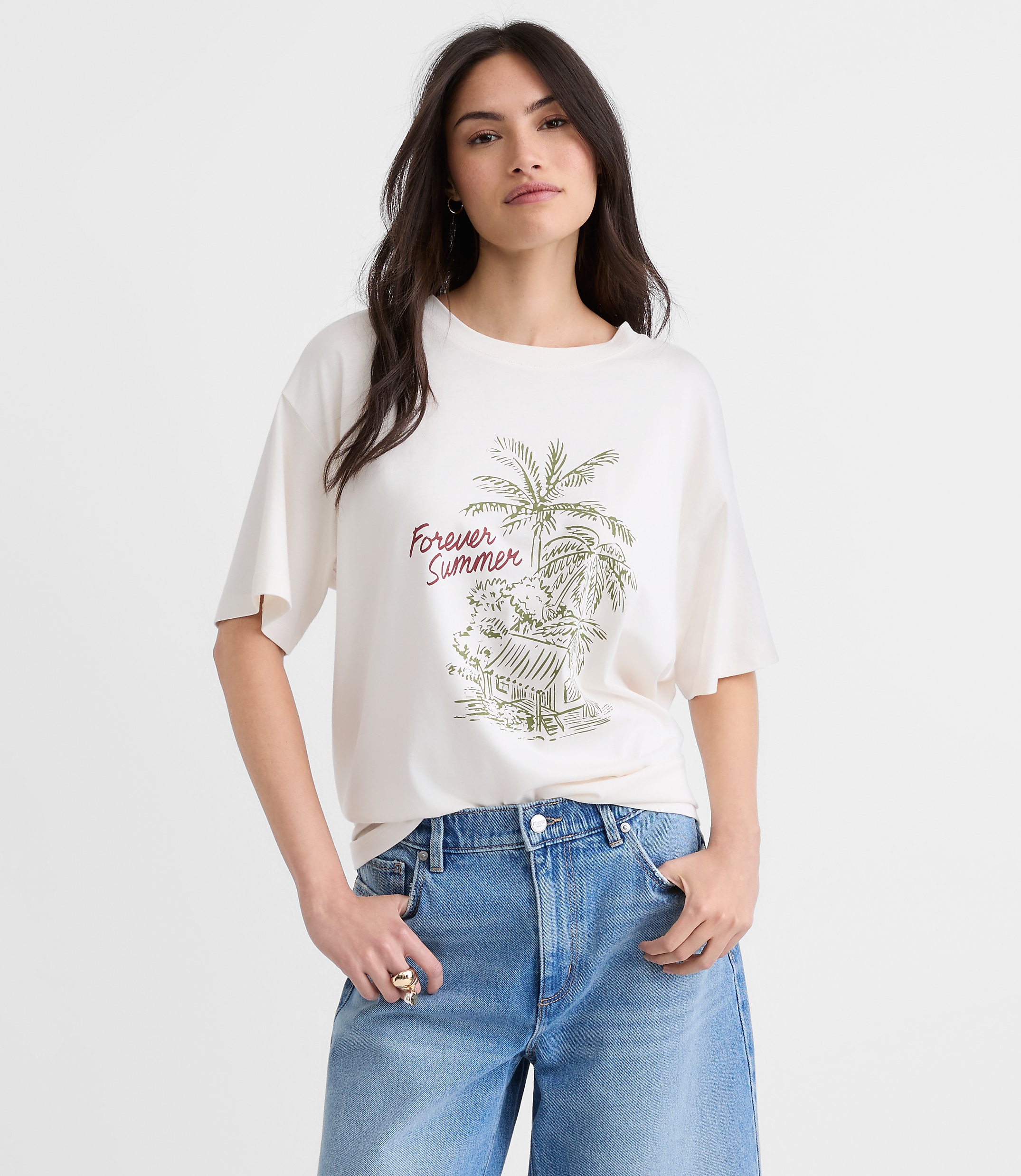 Forever Summer Oversized Jersey Tee