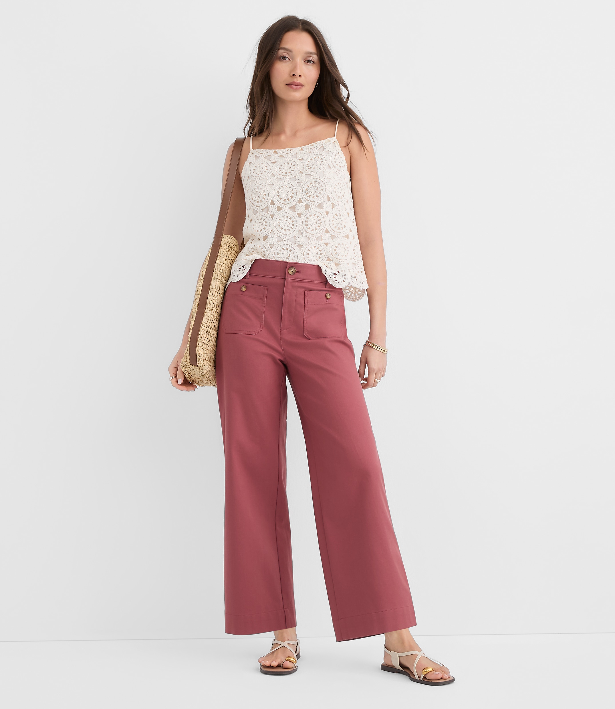 Petite Palmer Wide Leg Crop Pants