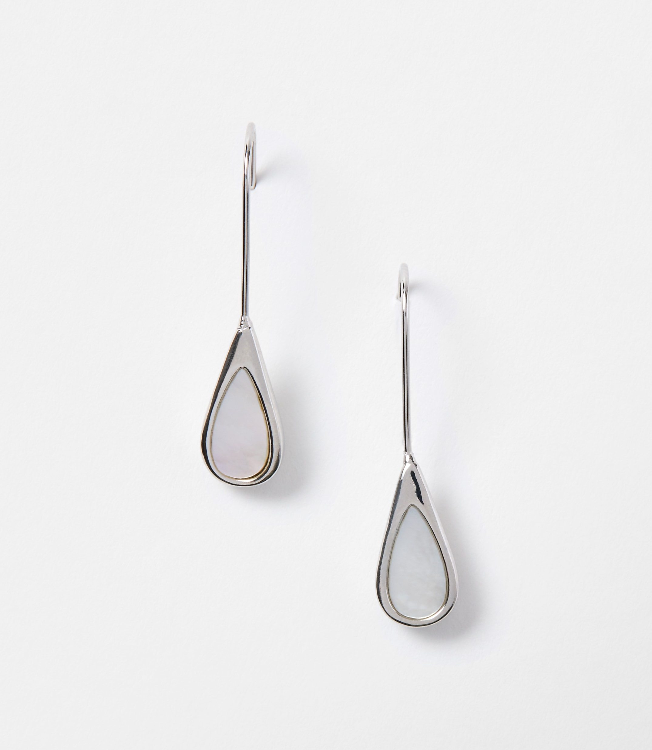 Mother Of Pearl Drop Pull Through Earrings