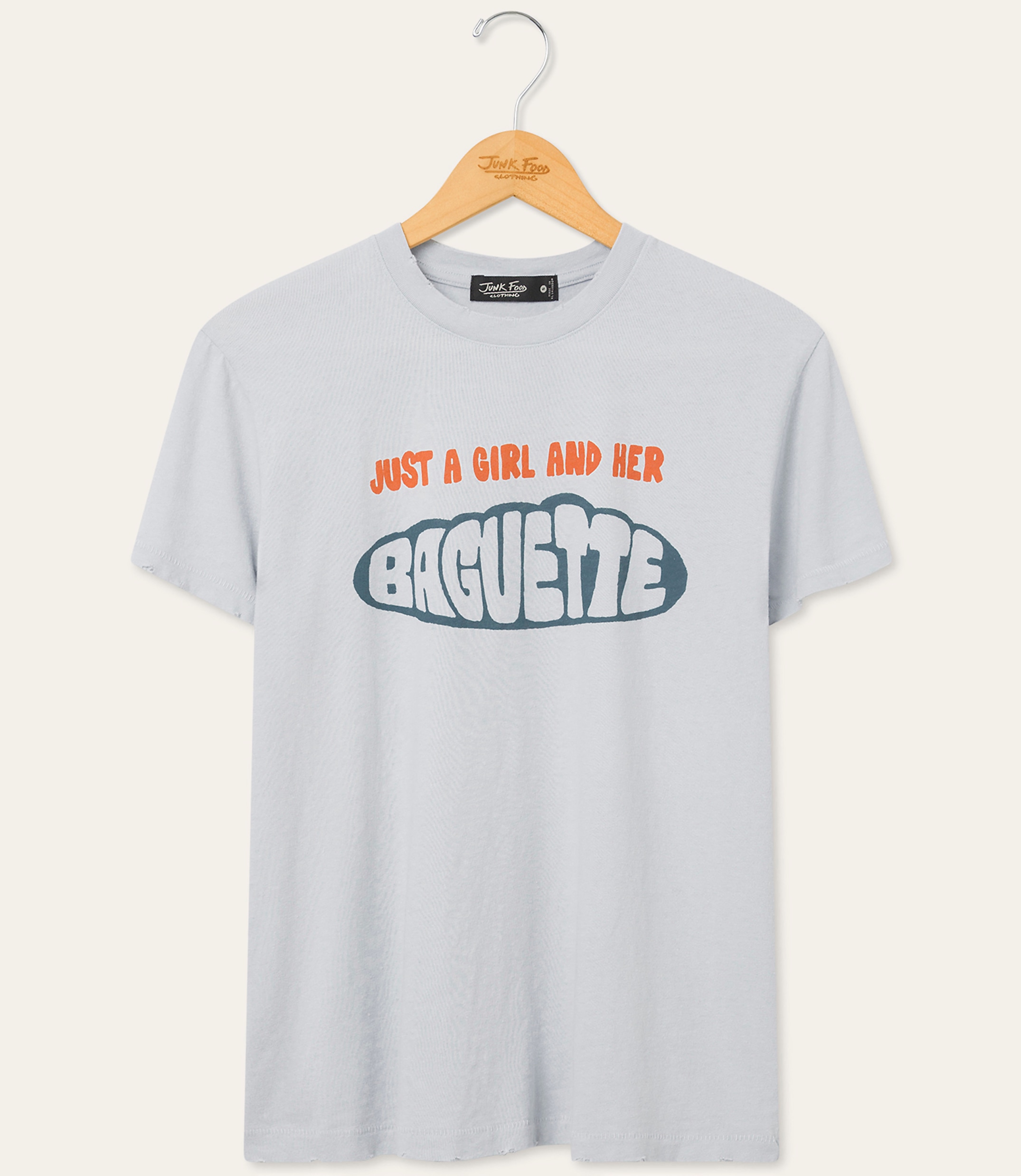 Junk Food Just a Girl and Her Baguette Vintage Tee