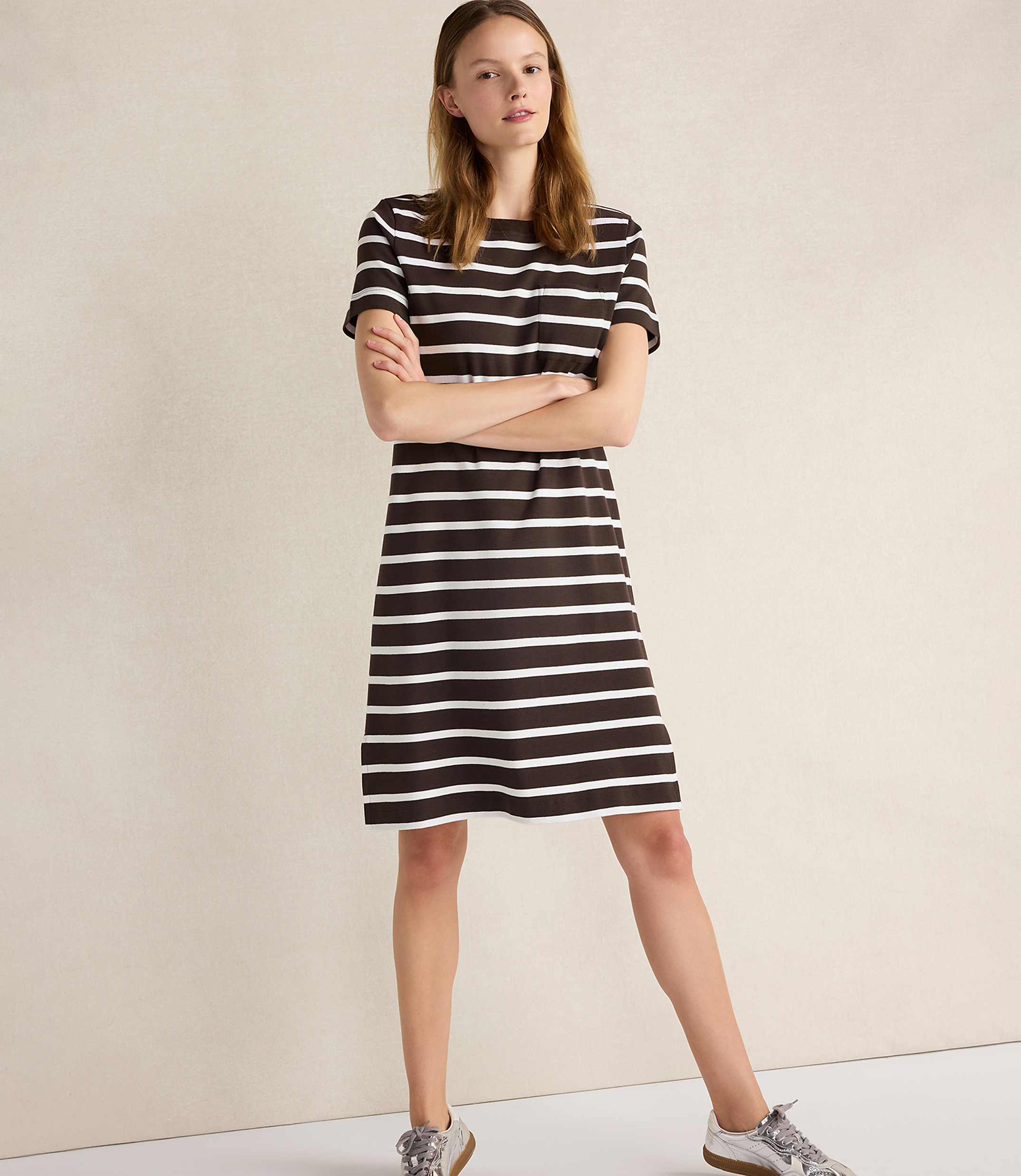 Haven Well Within Organic Cotton Interlock Striped T-Shirt Dress