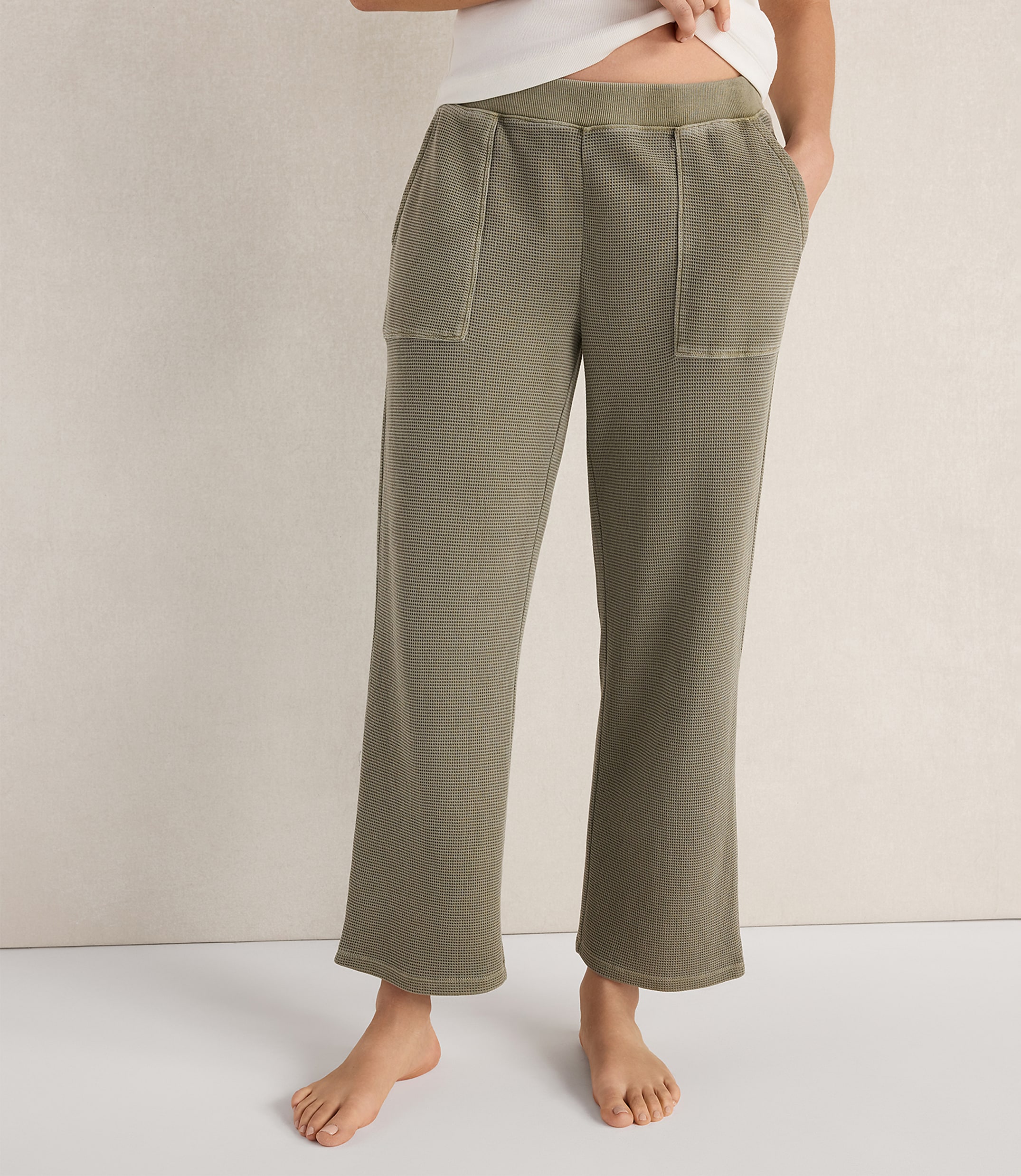Haven Well Within Organic Cotton Waffle Straight Leg Pants