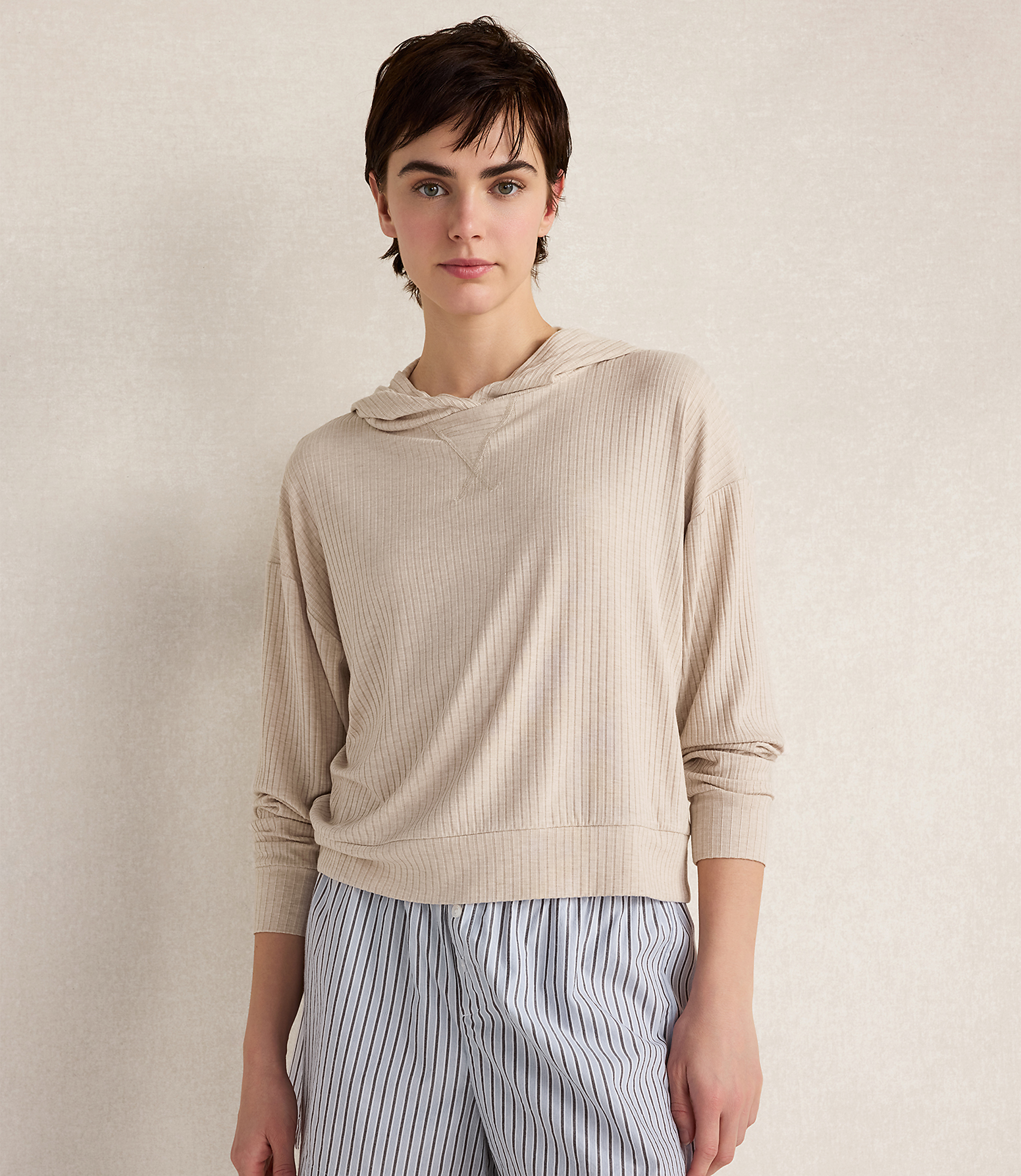 Haven Well Within Drapey Rib Knit Hoodie