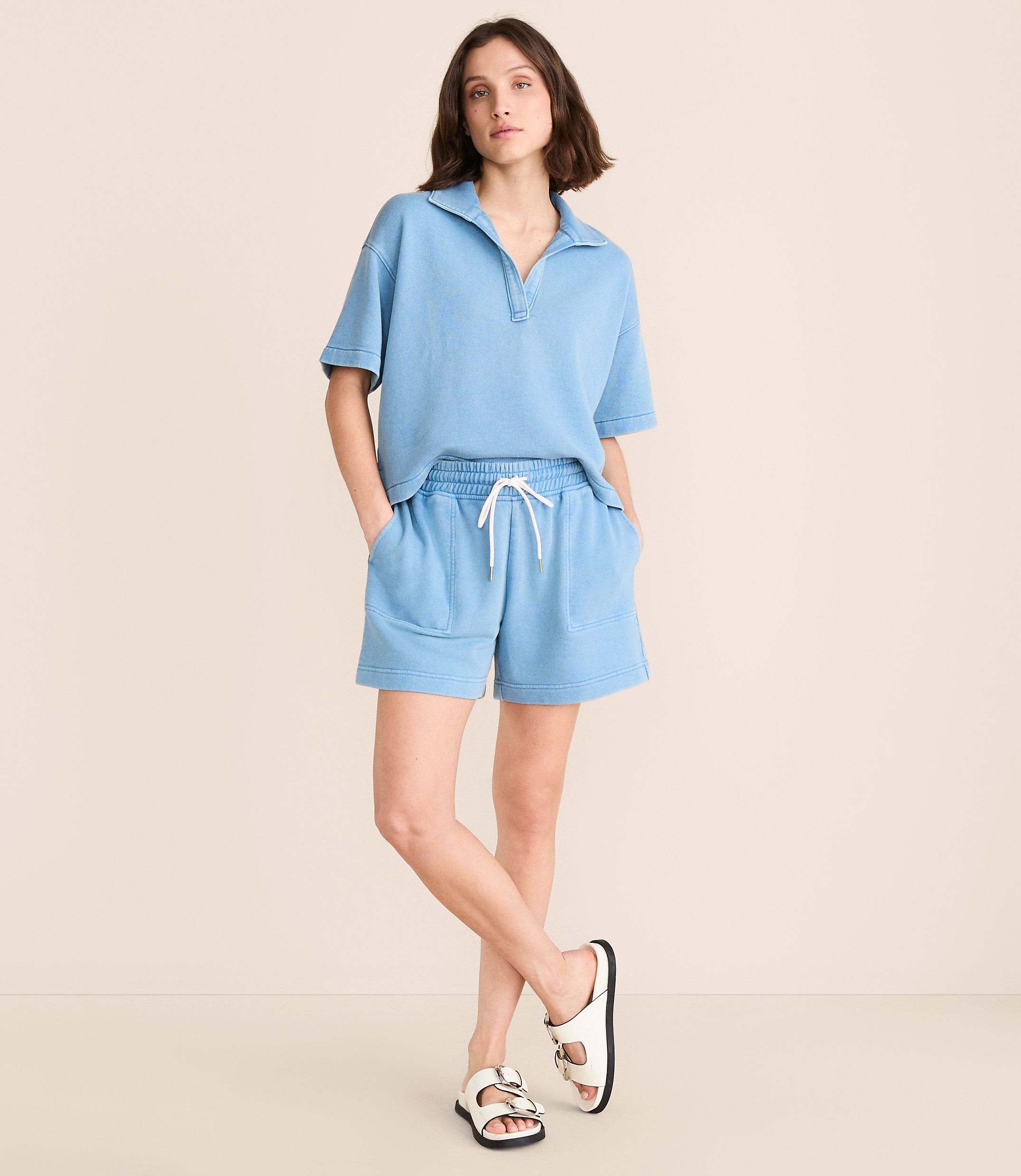 Lou & Grey Denim Washed Terrysoft Shorts
