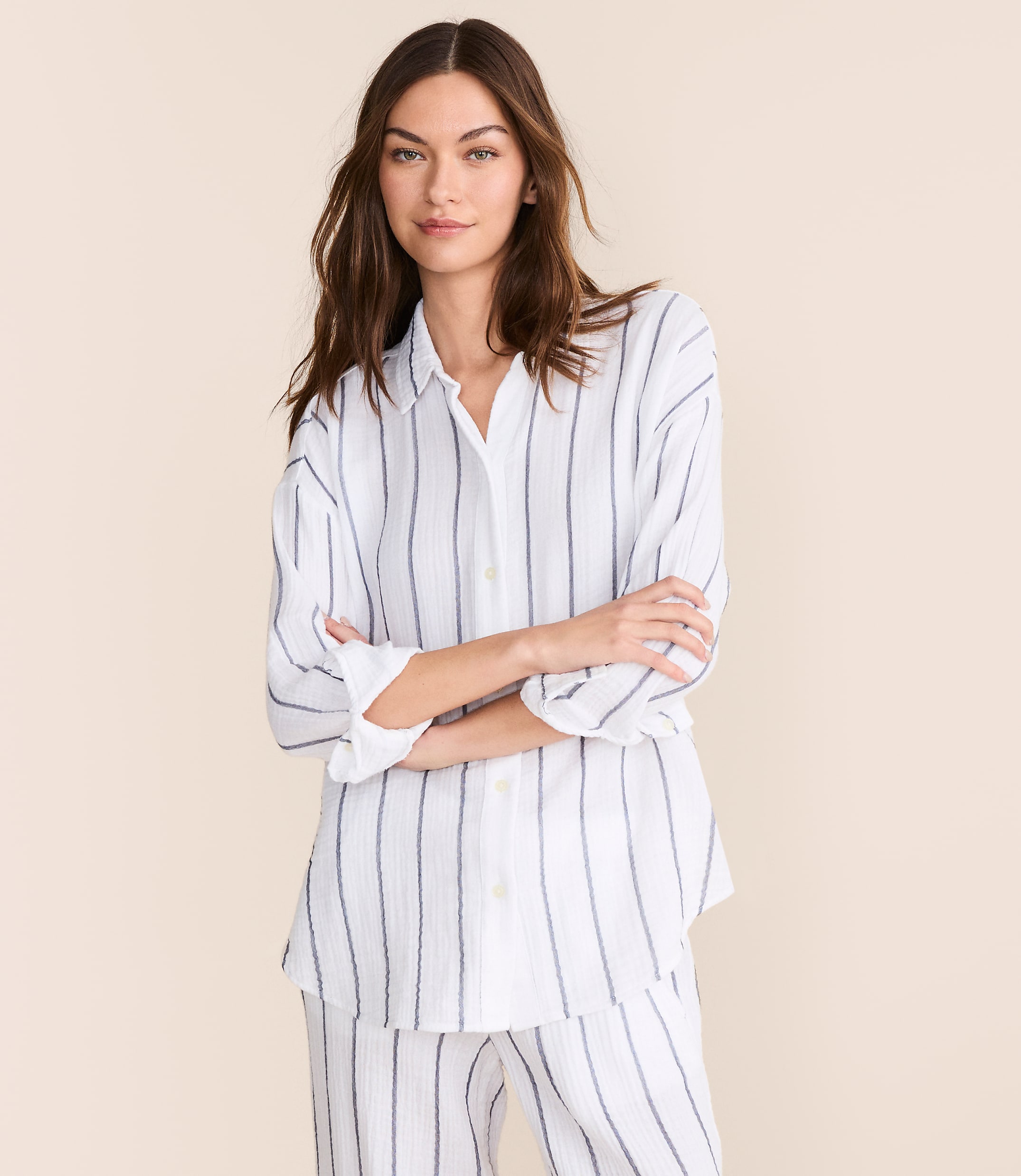 Petite Lou & Grey Striped Triple Cloth Shirt