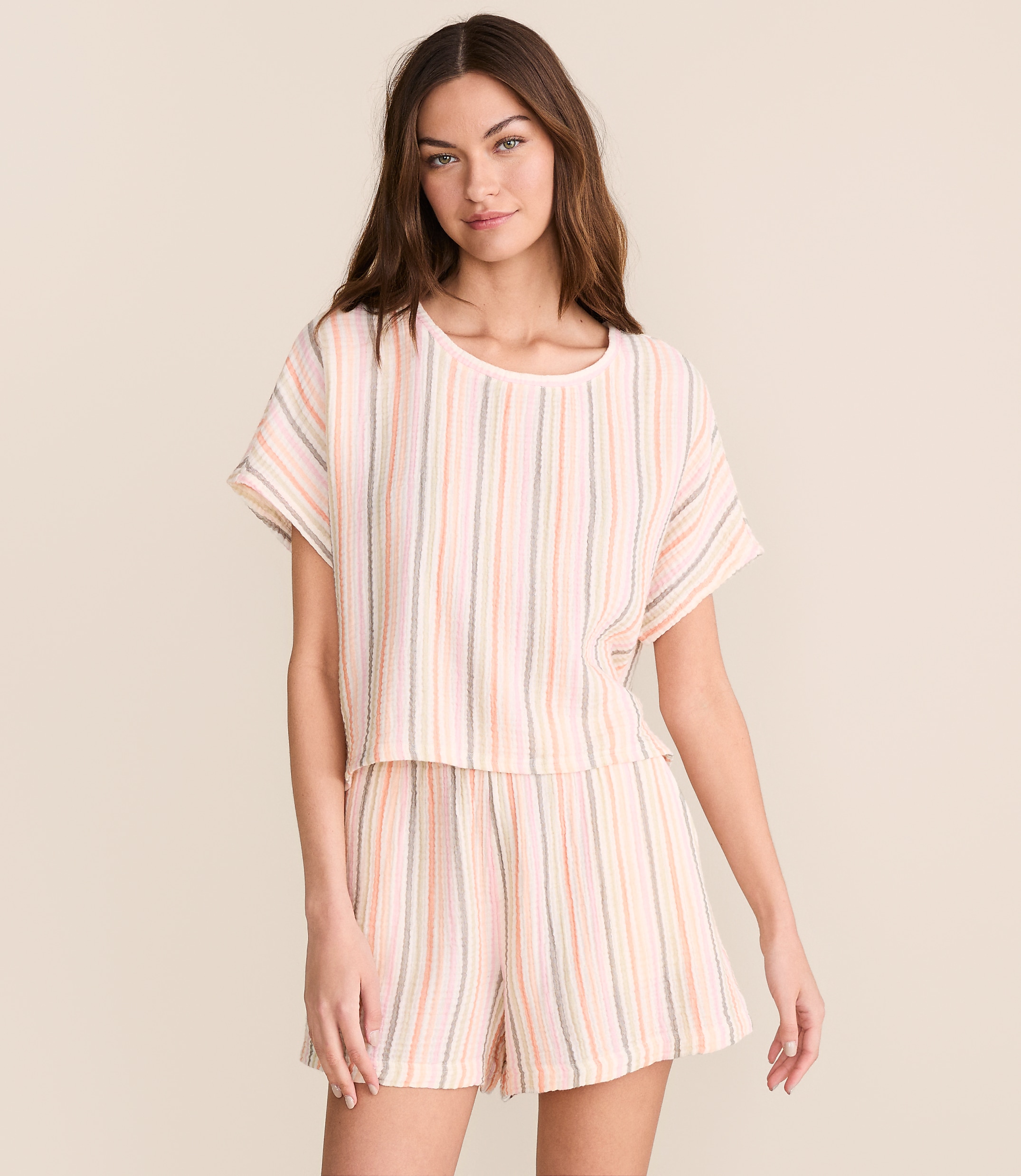 Lou & Grey Striped Triple Cloth Dolman Tee