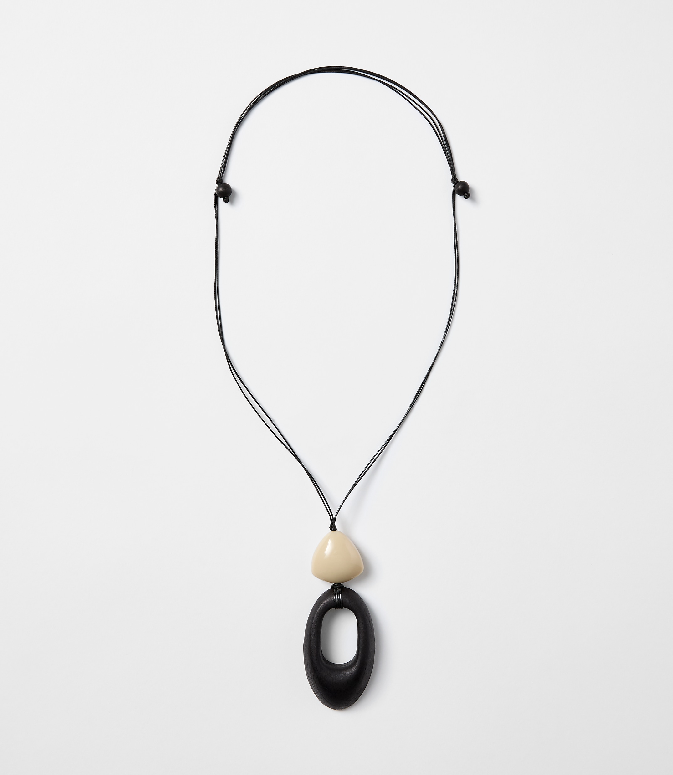 Double Pendant Cord Necklace
