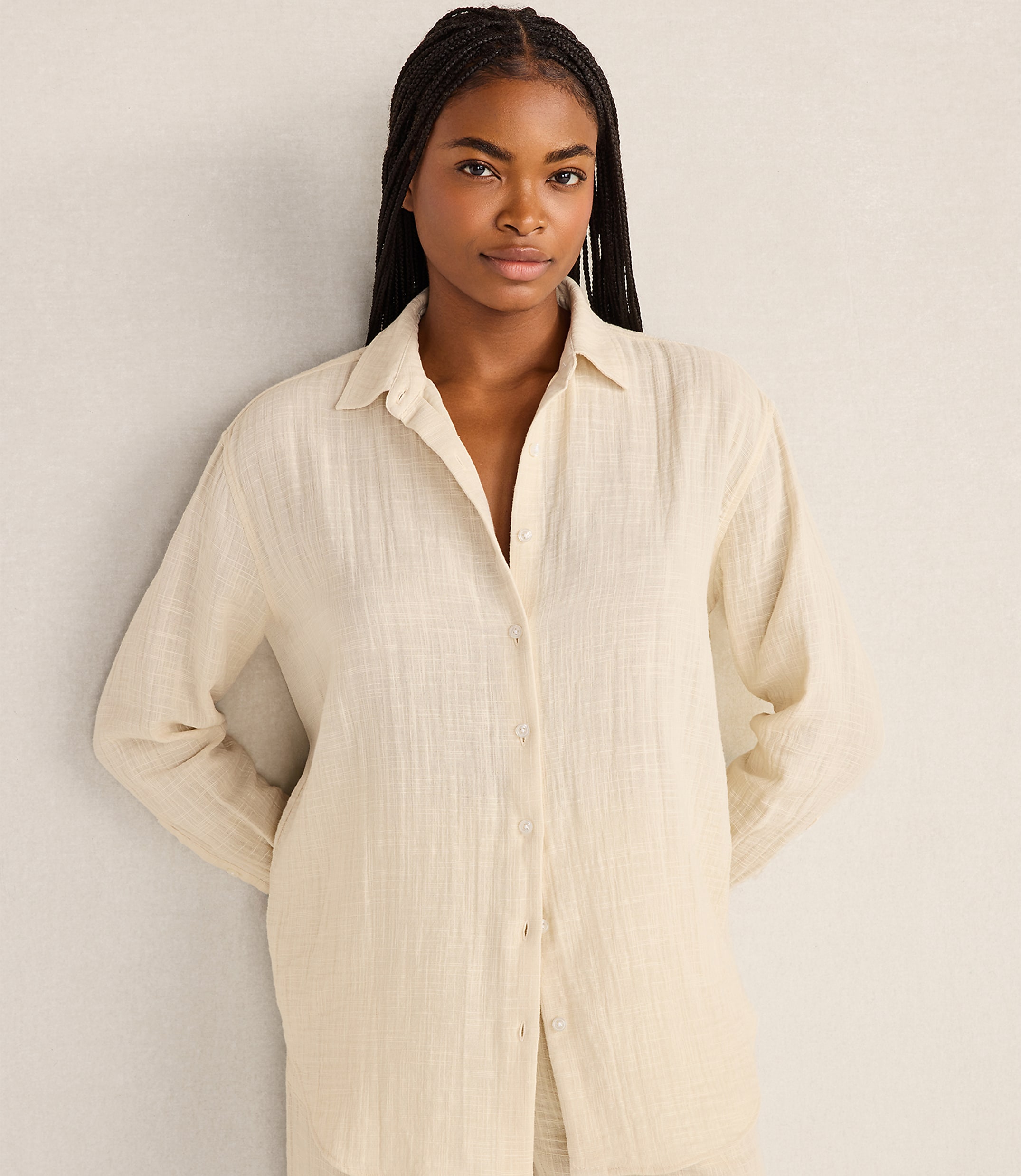 Haven Well Within The Daily Shirt in Textured Cotton Gauze