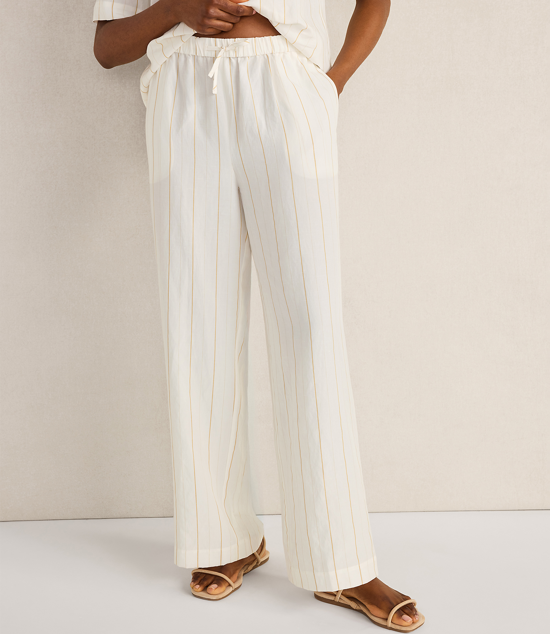 Haven Well Within Silky Linen Blend Drawstring Pants