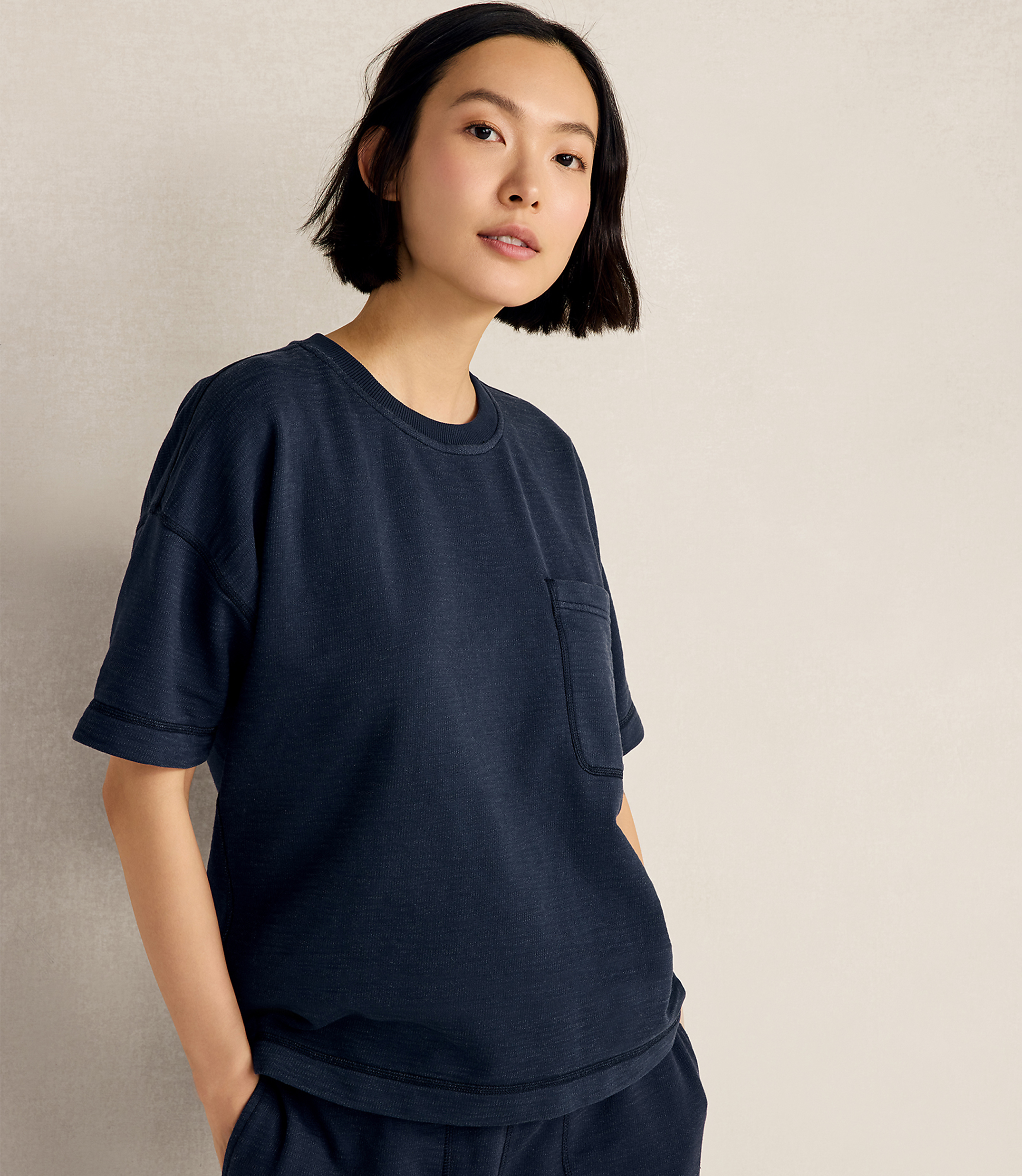 Haven Well Within Garment-Dyed Organic Cotton Slub Terry Tee