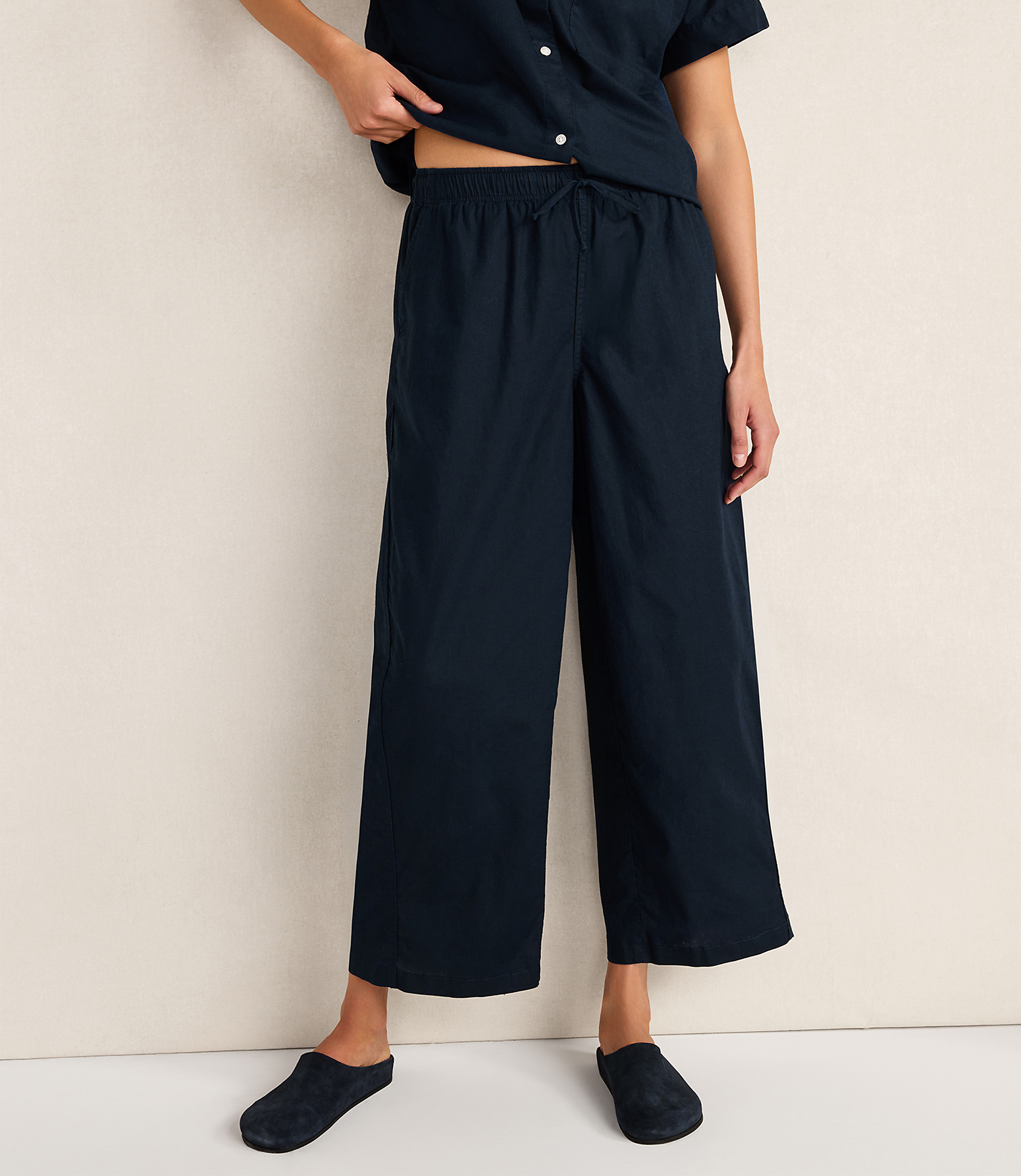 Haven Well Within Organic Cotton Linen Barrel Leg Pants