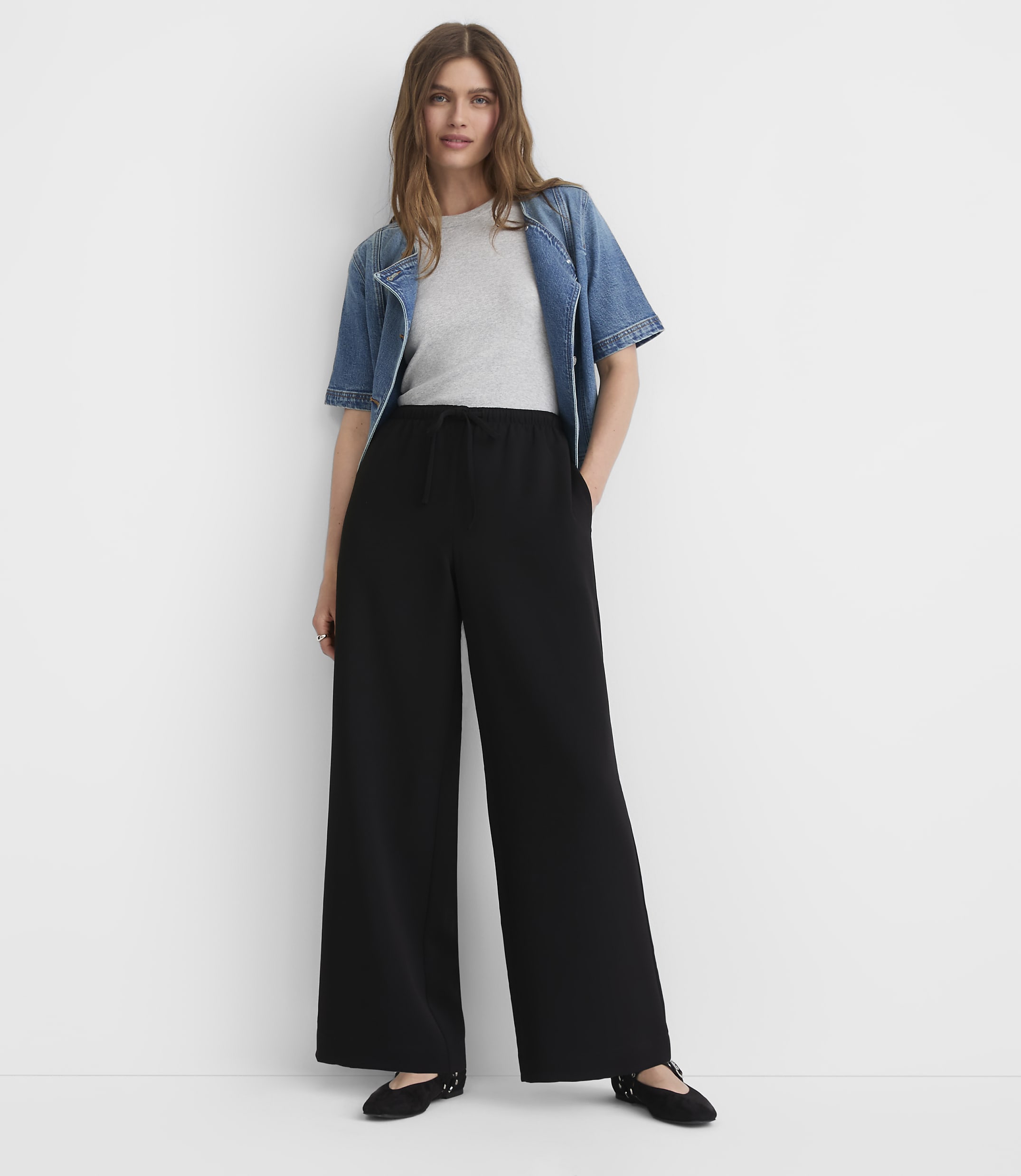 Tall Sawyer Pull On Pants in Textured Crepe