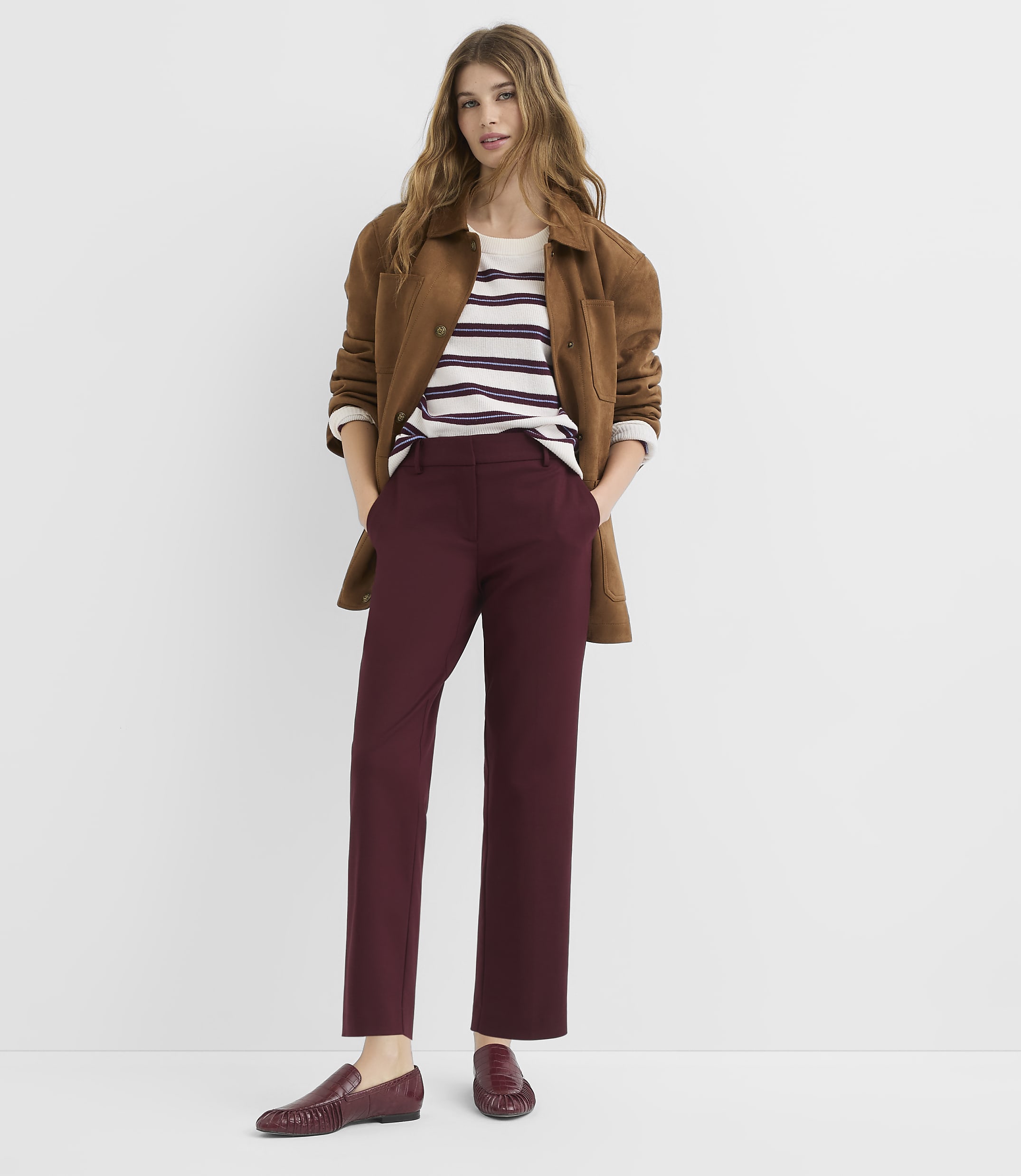 Tall Riviera Slim Pants in Doubleweave