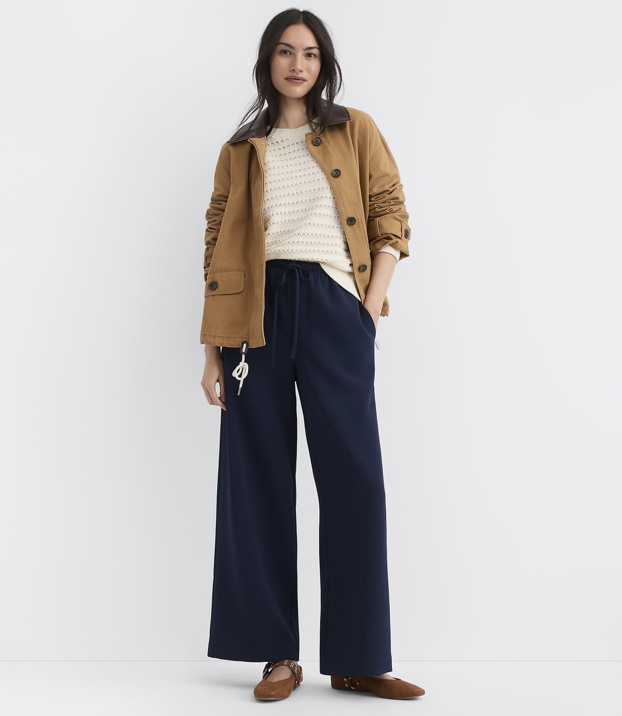 Petite Sawyer Pull On Pants in Crepe
