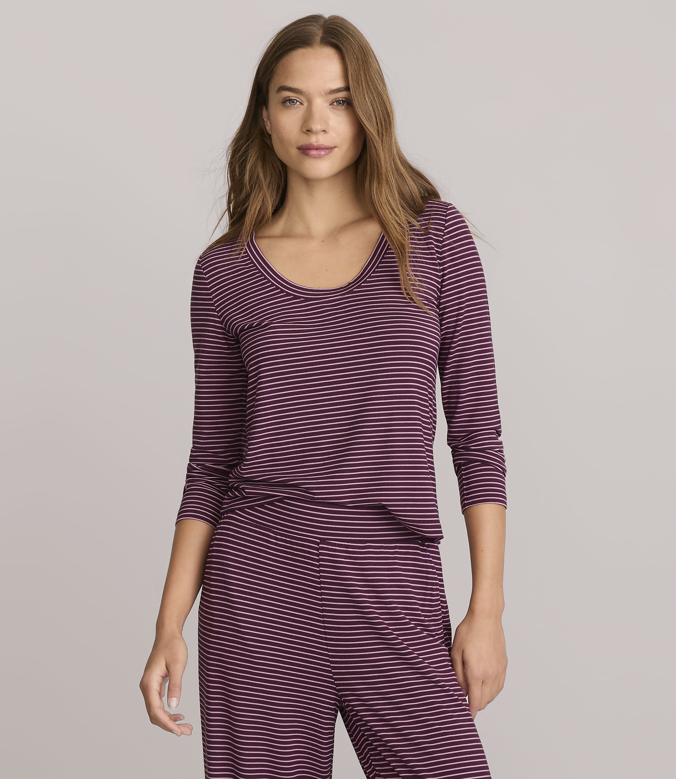 Petite Lou & Grey Striped Essential Modal Pajama Tee