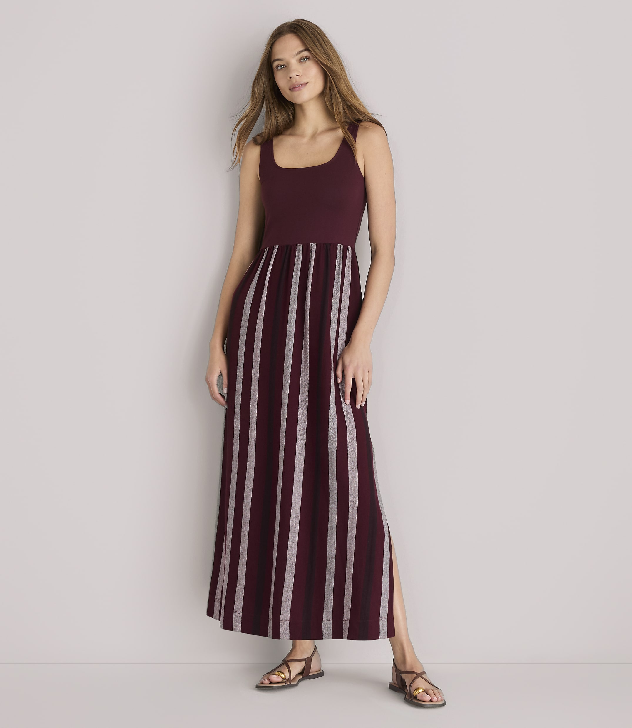 lou and grey dress Print Linen Cap-Sleeve Dress, Anthracite Its made in a lightweight Lou & Grey Dress Women's